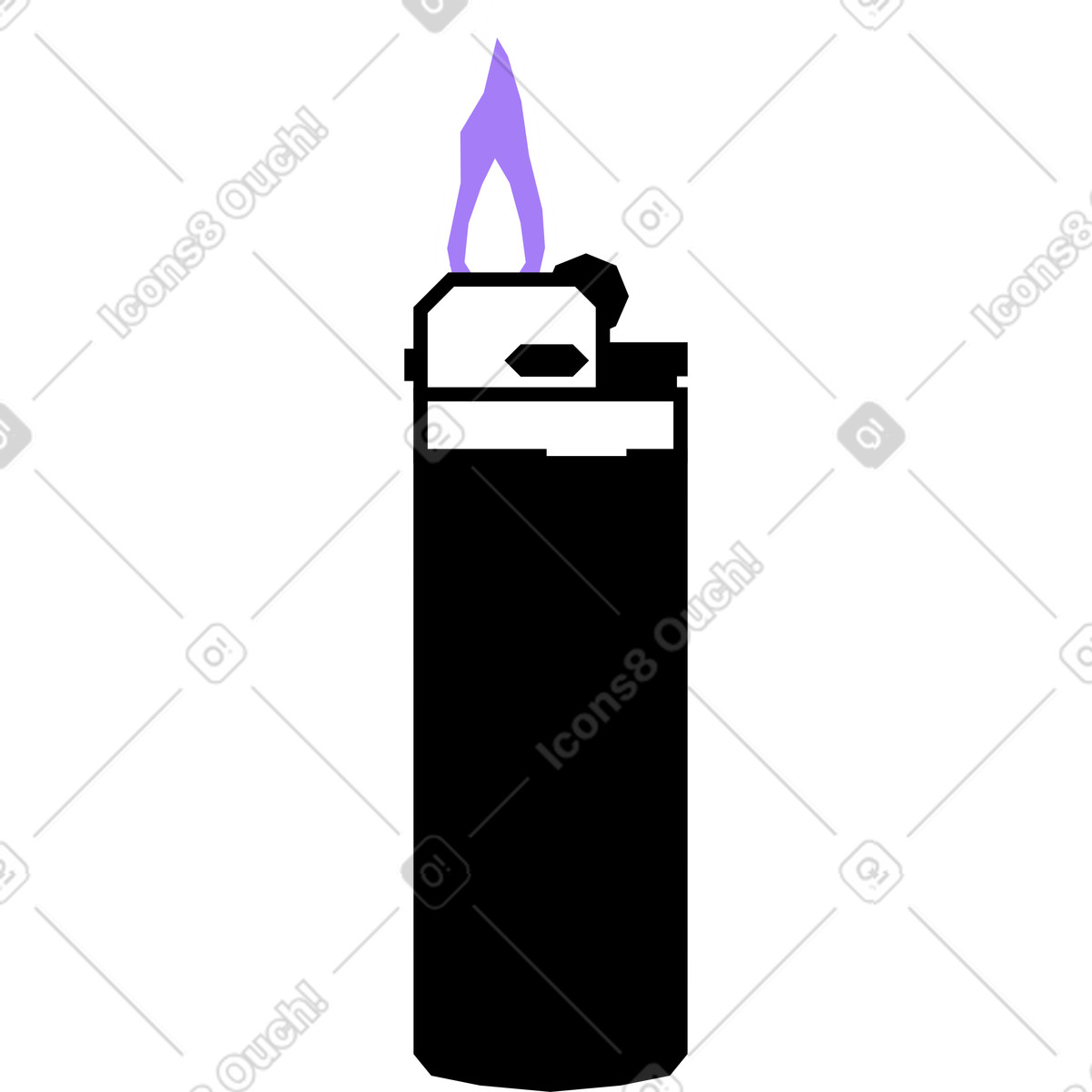 Иллюстрация Современная зажигалка в стиле Amethyst — скачать в форматах PNG, SVG