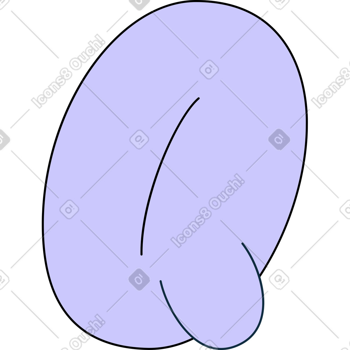 Letter q illustration in Bubble gum style download in PNG, SVG