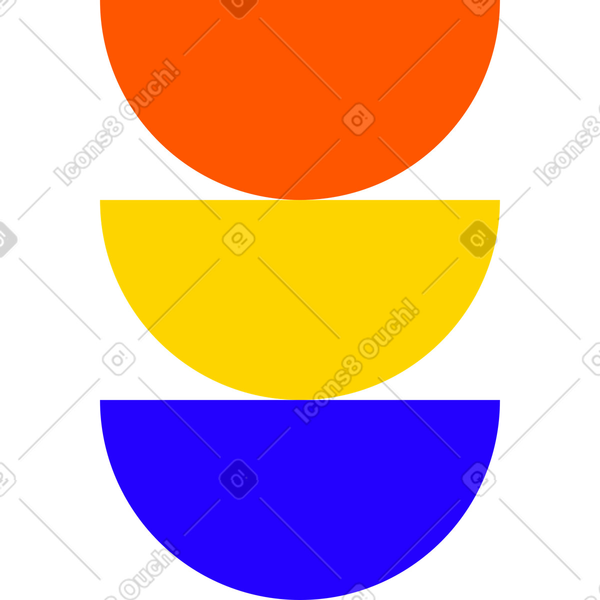 下载 Framework 风格的 三个半圆 插画，支持 PNG、SVG 格式