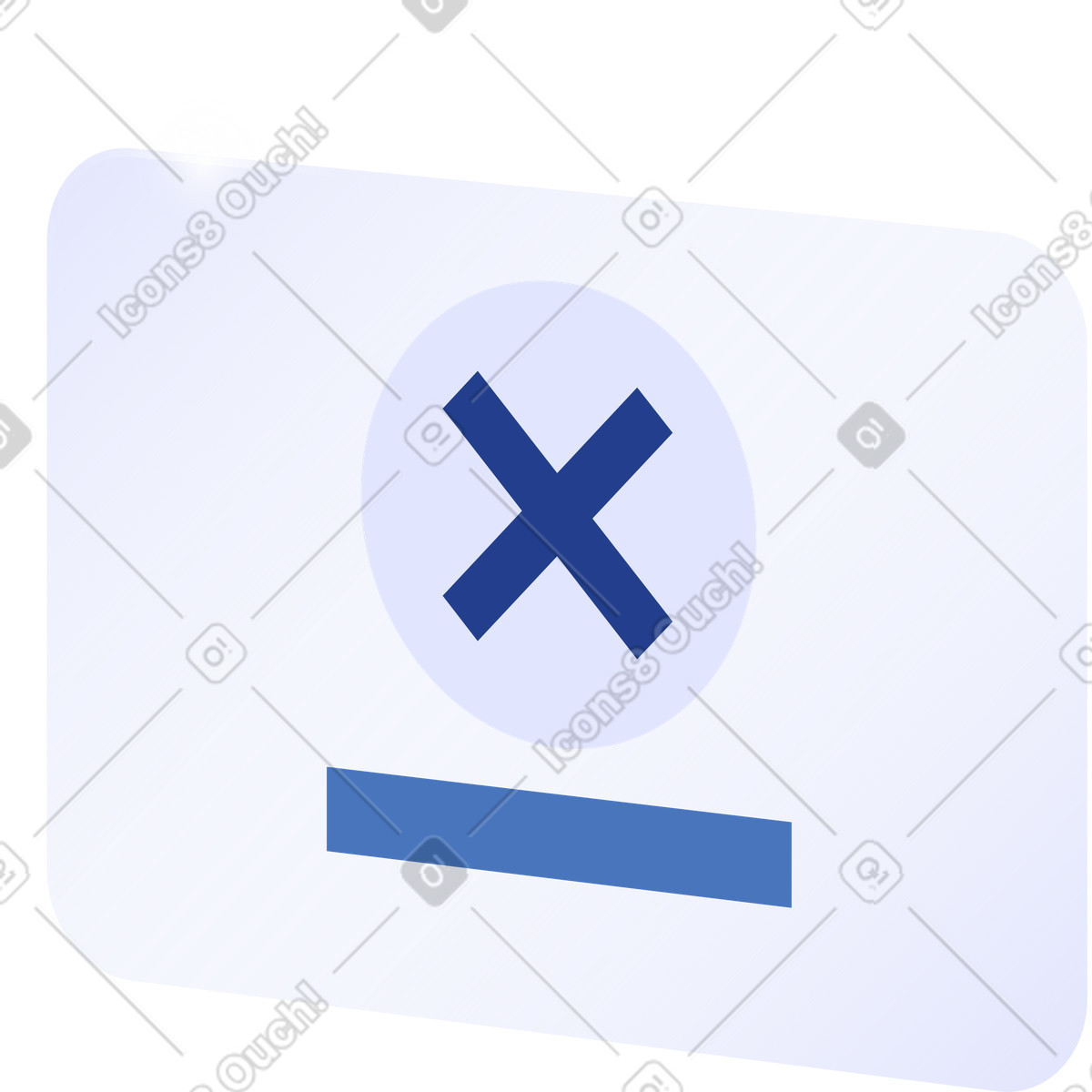 Ilustración Cancelar firmar en estilo Quantum a descargar en PNG y SVG