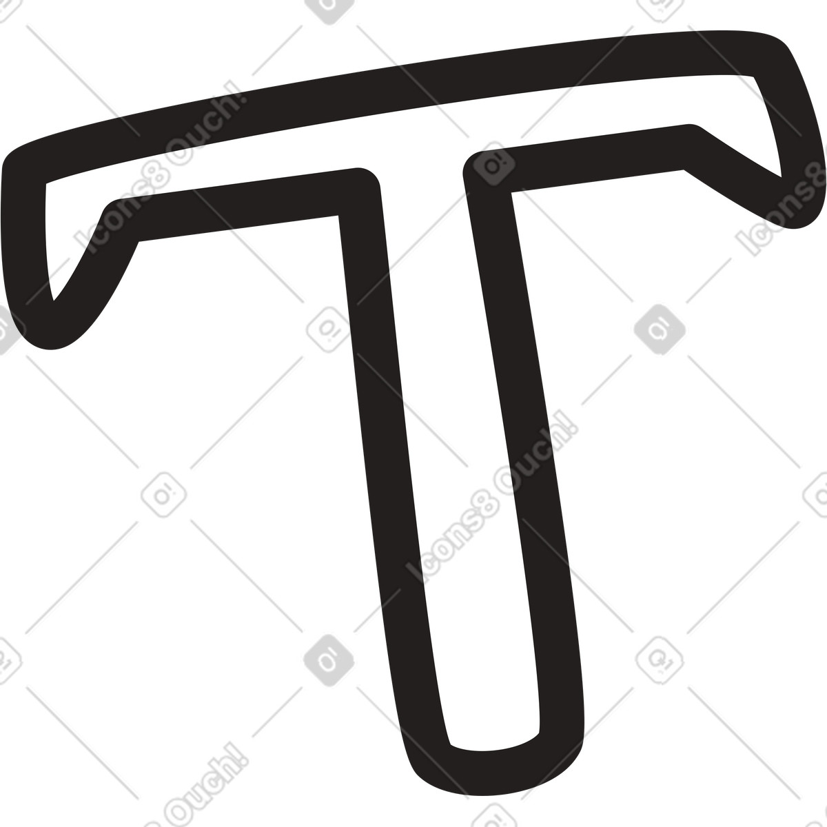 Type tool icon illustration in Little style download in PNG, SVG
