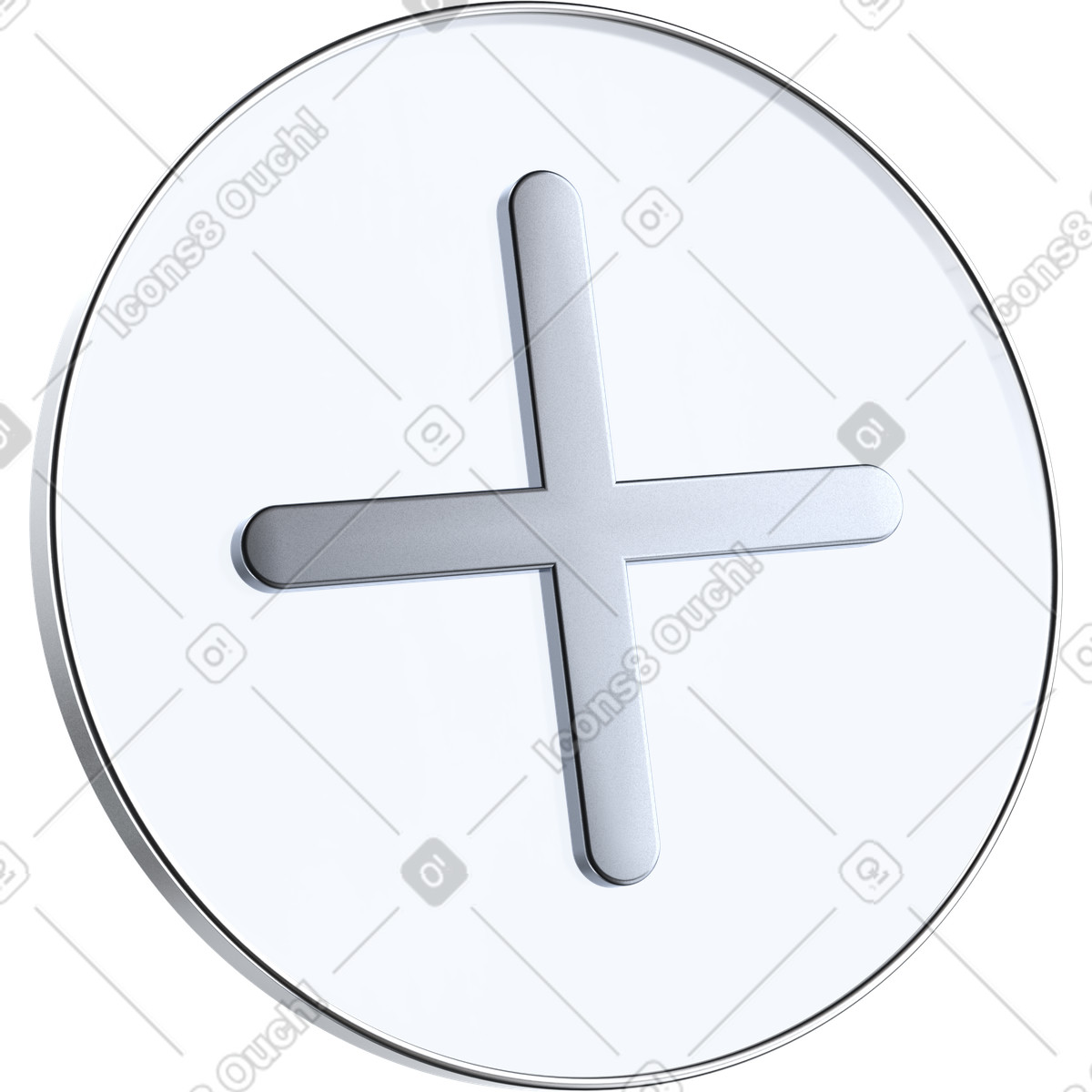 3D Pro スタイルの Plus button icon for adding new item in digital interface のイラストをPNG、SVG形式でダウンロード