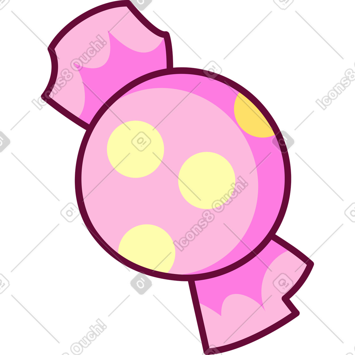 Caramelle rosa illustrazione in stile Handy scarica in PNG, SVG
