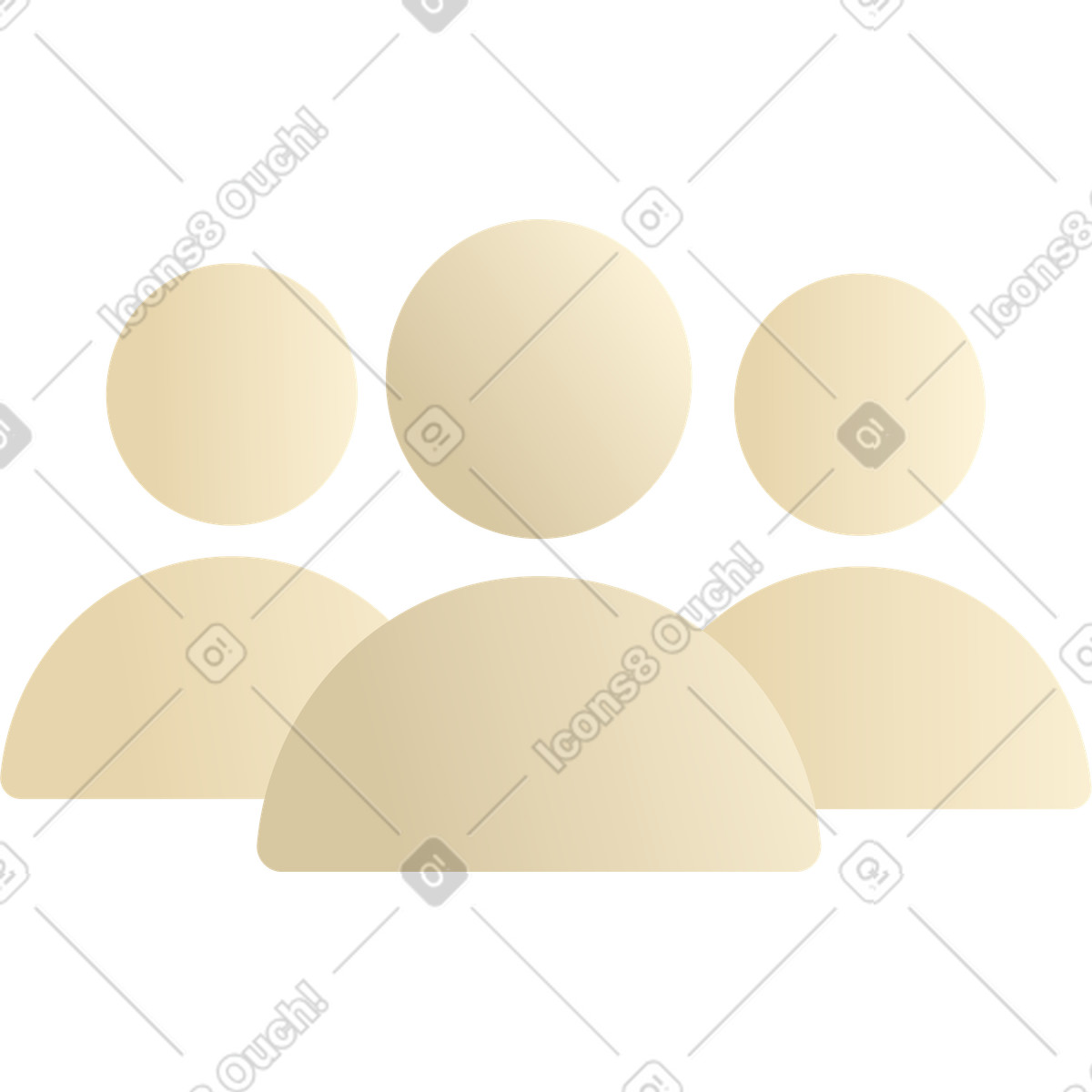 Icona diverse persone illustrazione in stile Silky scarica in PNG, SVG