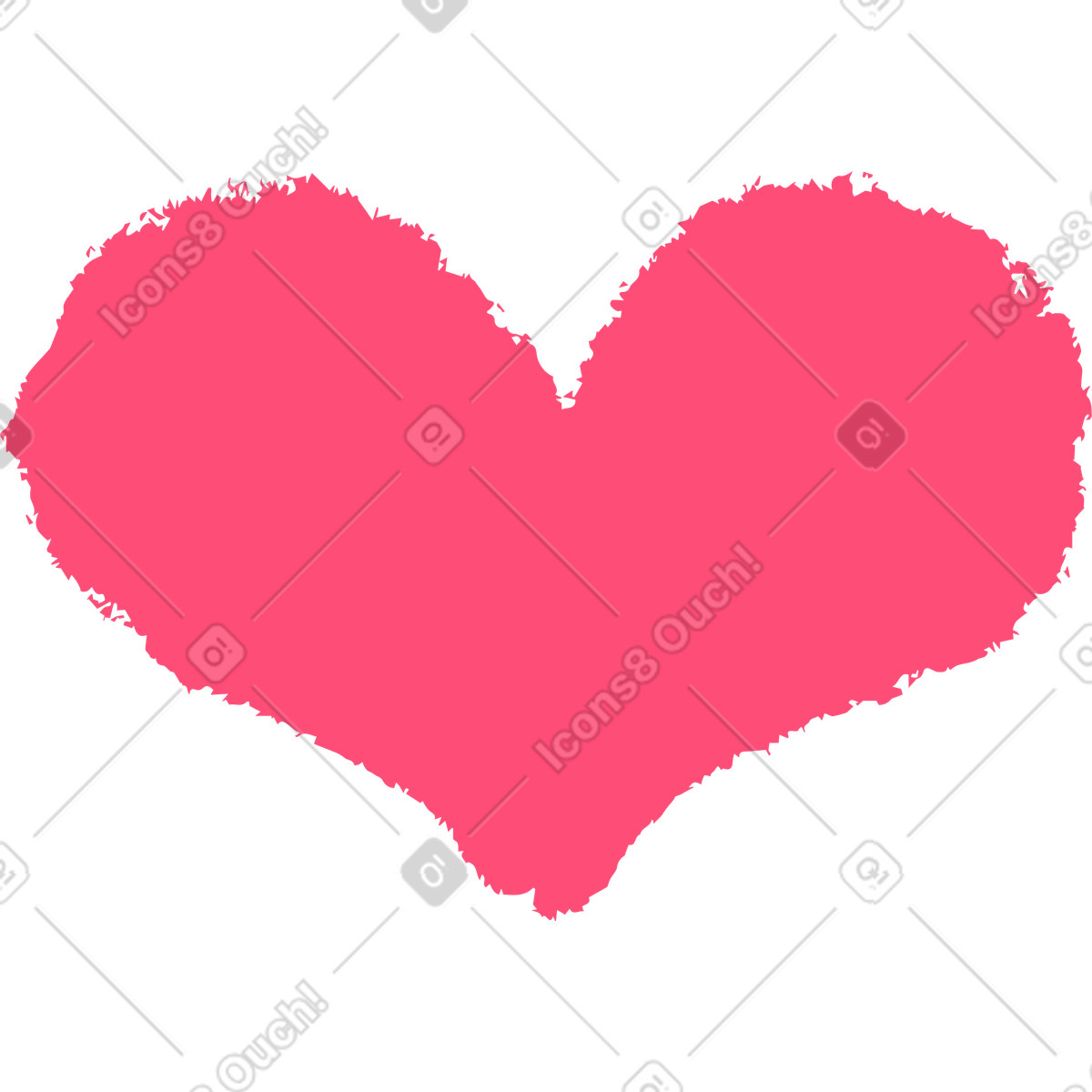 Cuore illustrazione in stile Mirage scarica in PNG, SVG