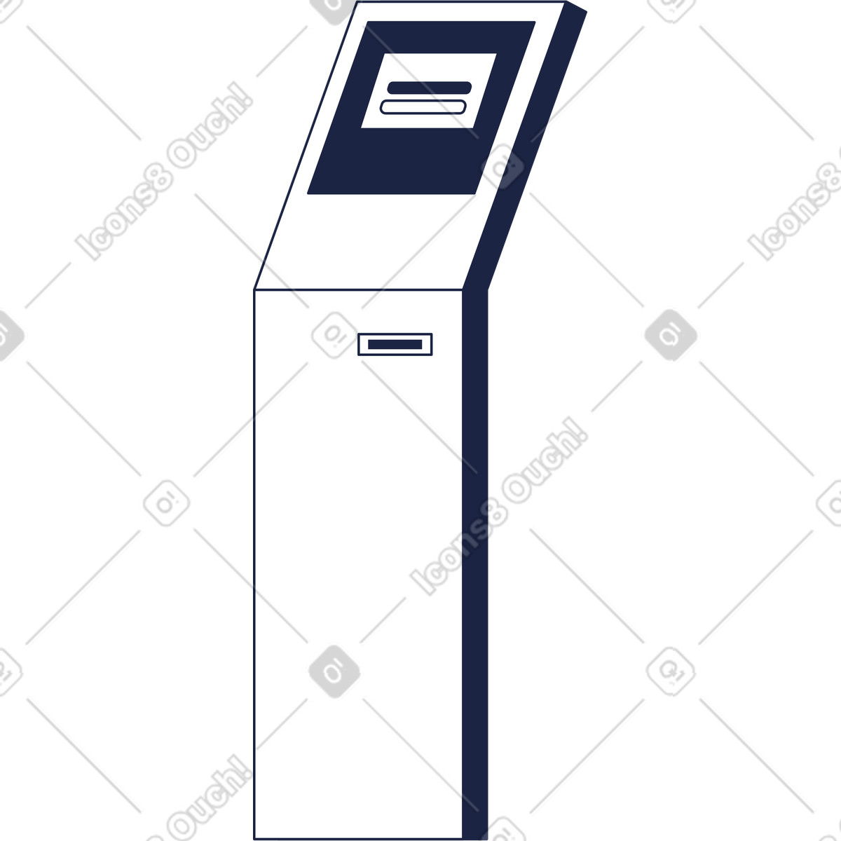 Self service illustrazione in stile Urban Line scarica in PNG, SVG