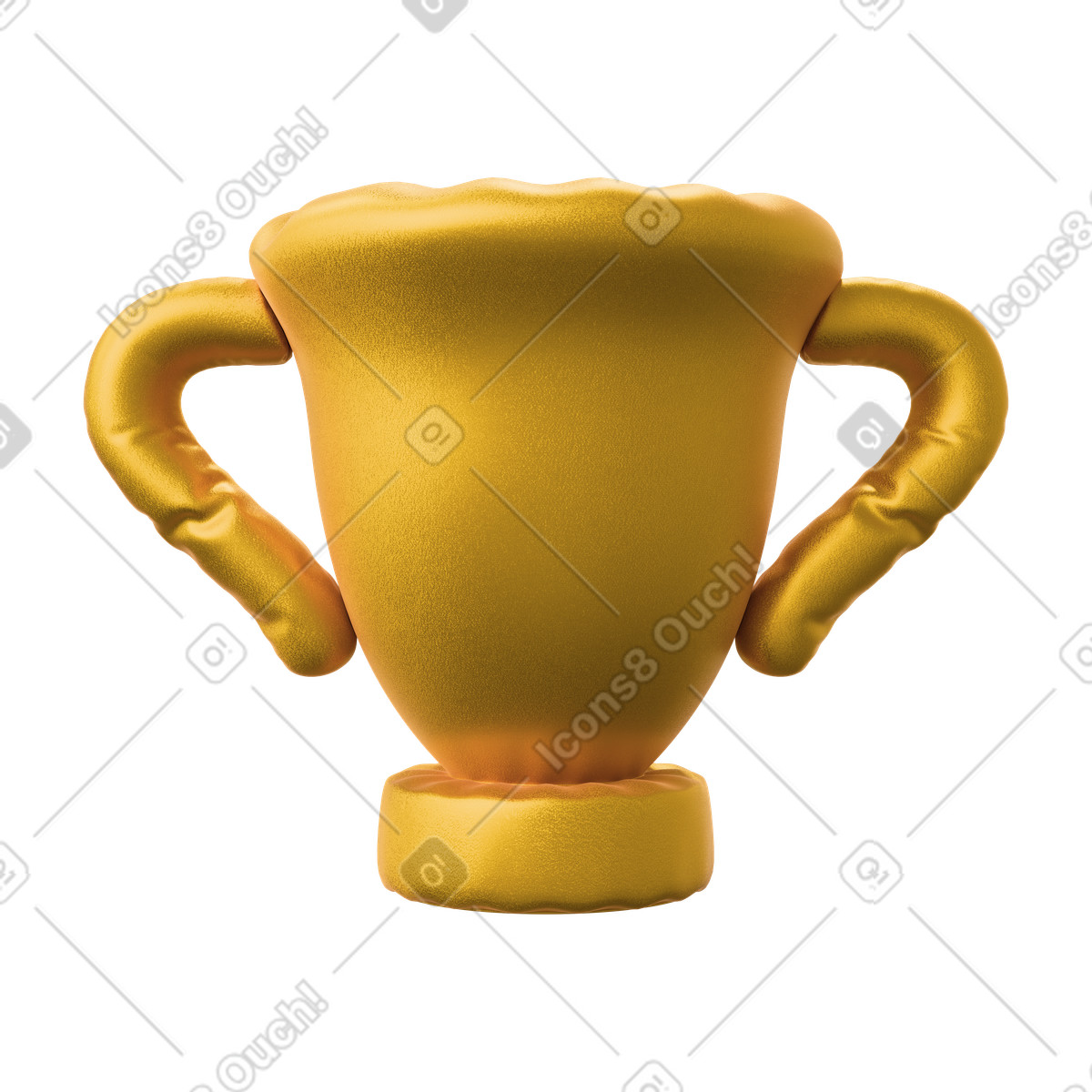 Toy golden trophy illustration clipart image in PNG, SVG, GIF