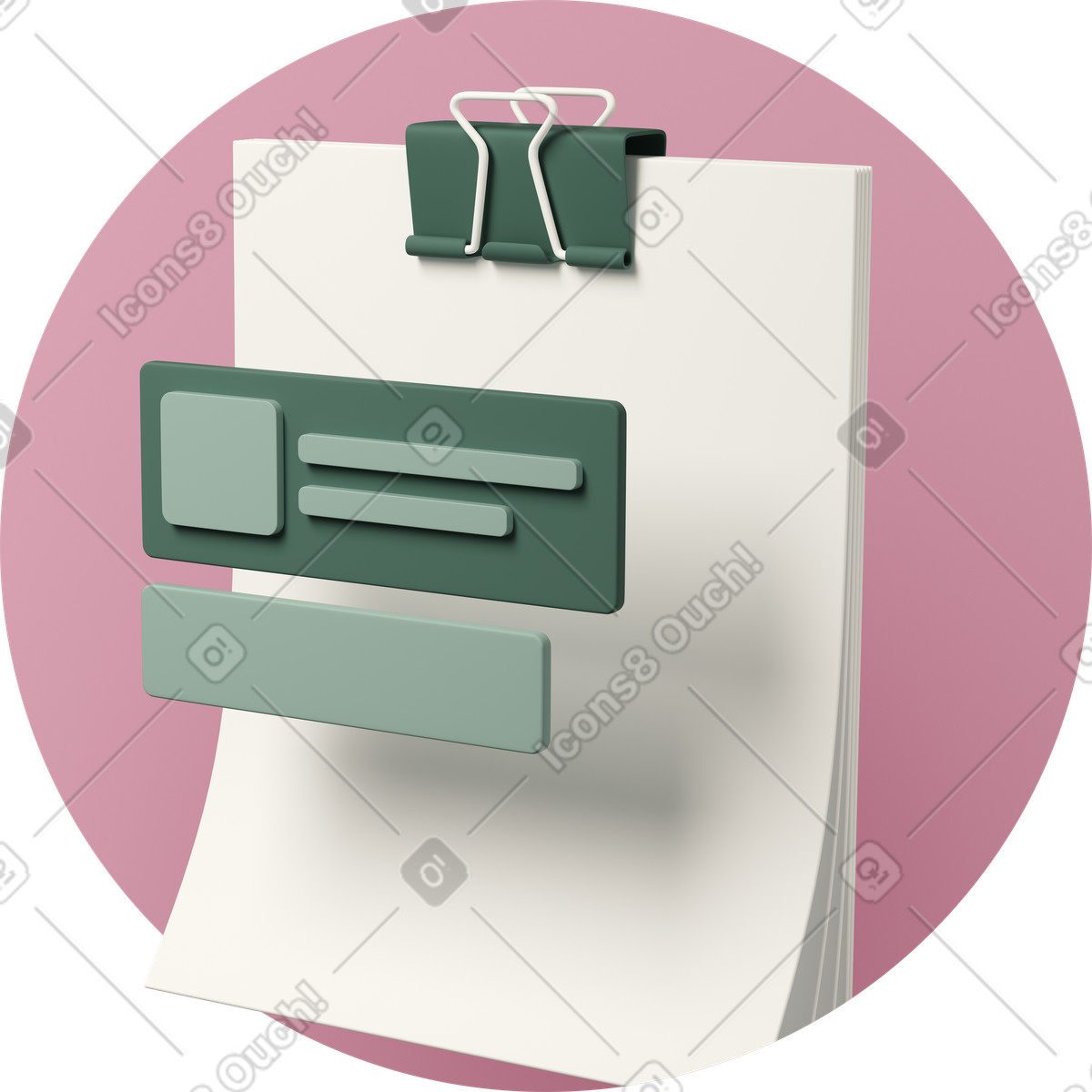 Ilustração de Message boxes with document sheets em no estilo 3D Casual life para baixar em PNG, SVG