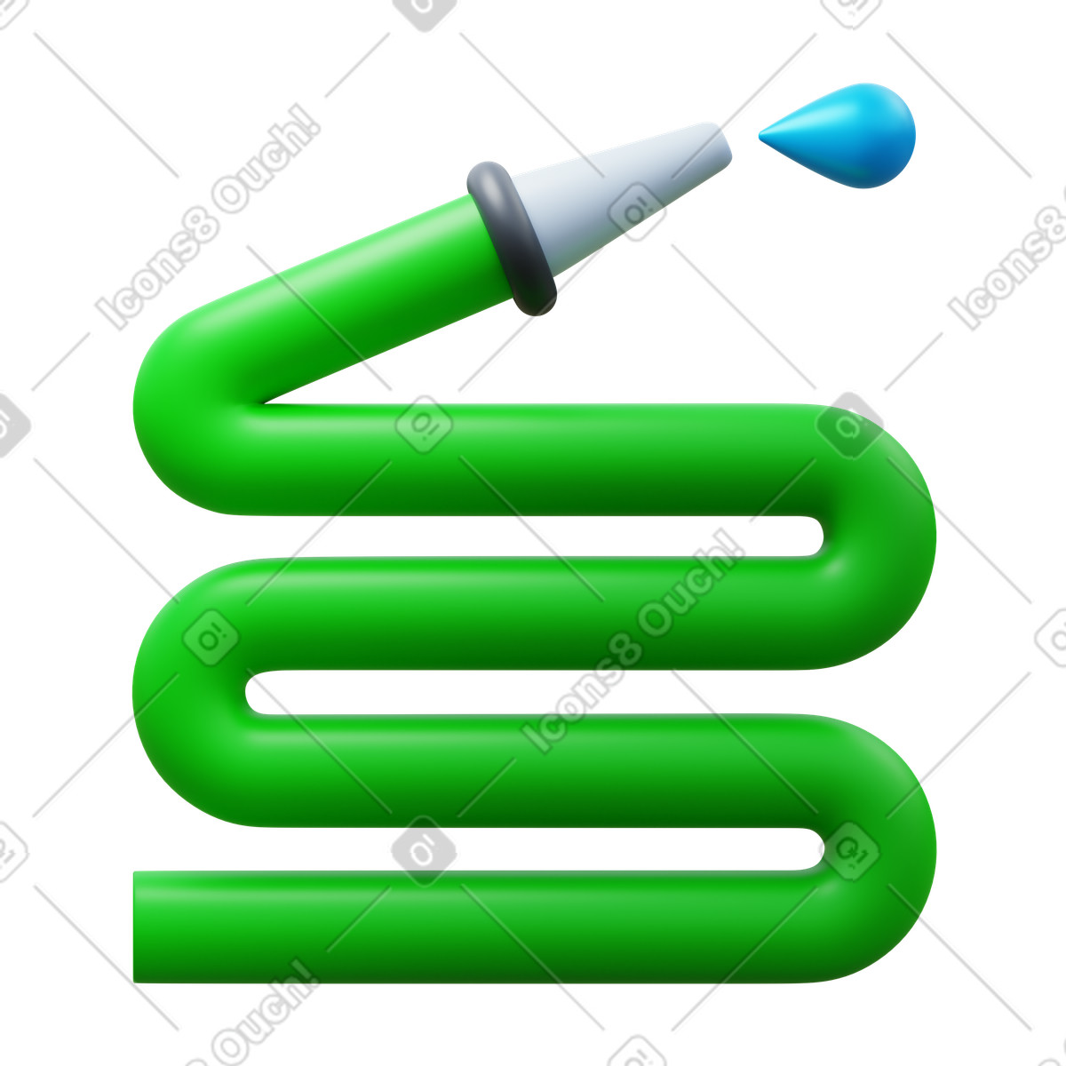 Illustration Water hose dans le style 3D Fluency à télécharger aux formats PNG, SVG