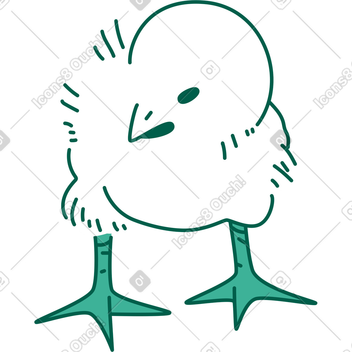 Pulcino illustrazione in stile Storyline scarica in PNG, SVG