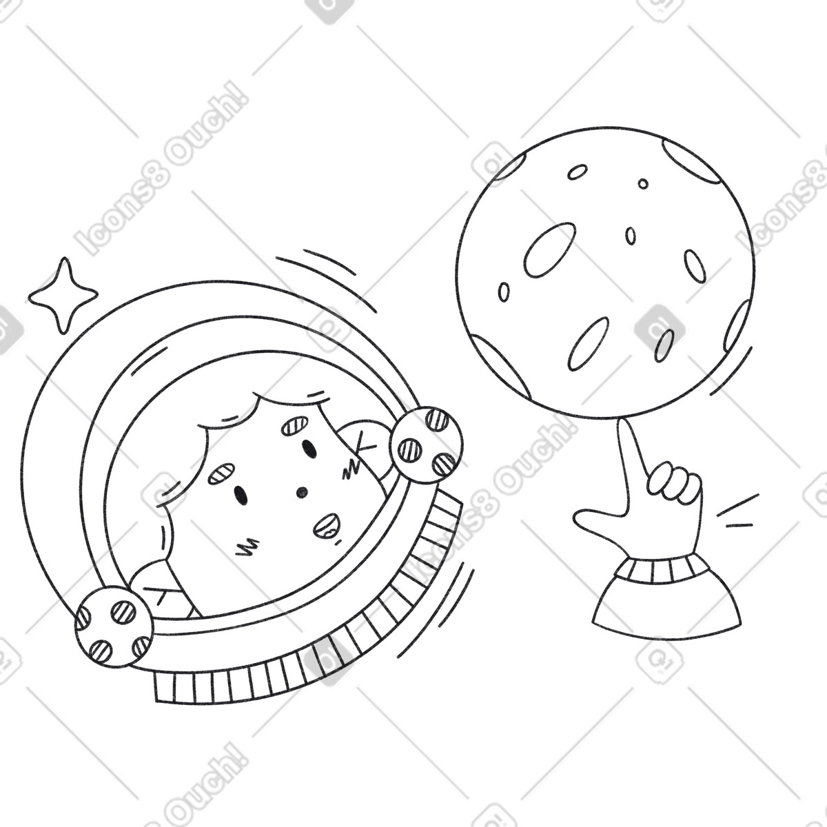 下载 Bonbon Line 风格的 一切皆有可能 插画，支持 PNG、SVG 格式