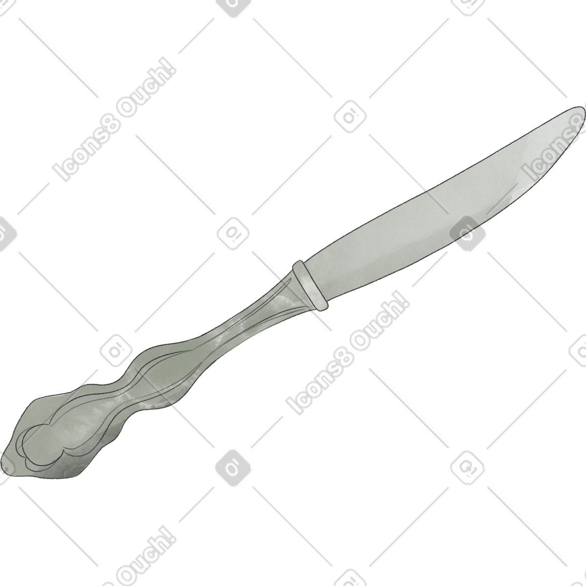 Ilustração de Silver knife em no estilo Seasons para baixar em PNG, SVG