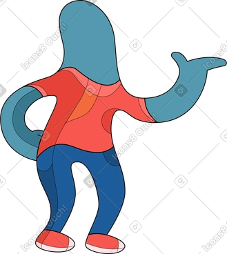 Man sturdy pointing PNG, SVG