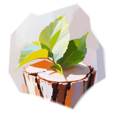 Nature elements like leaves or bark visualized using patterns from stratified squamous epithelium