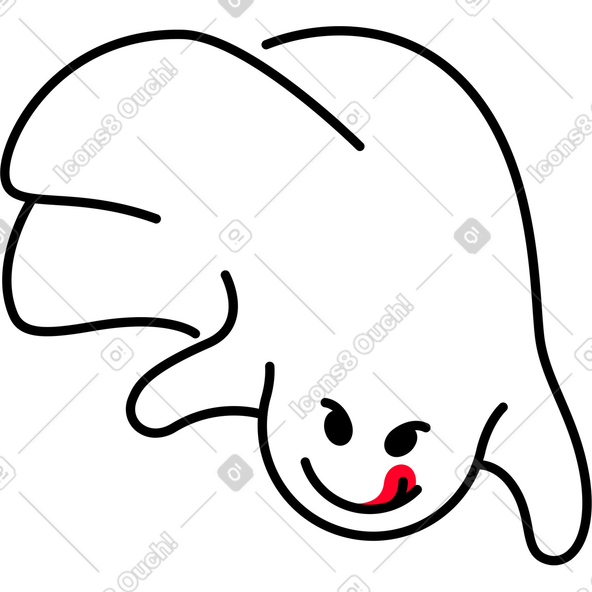 Illustration Fantôme dans le style Transistor à télécharger aux formats PNG, SVG