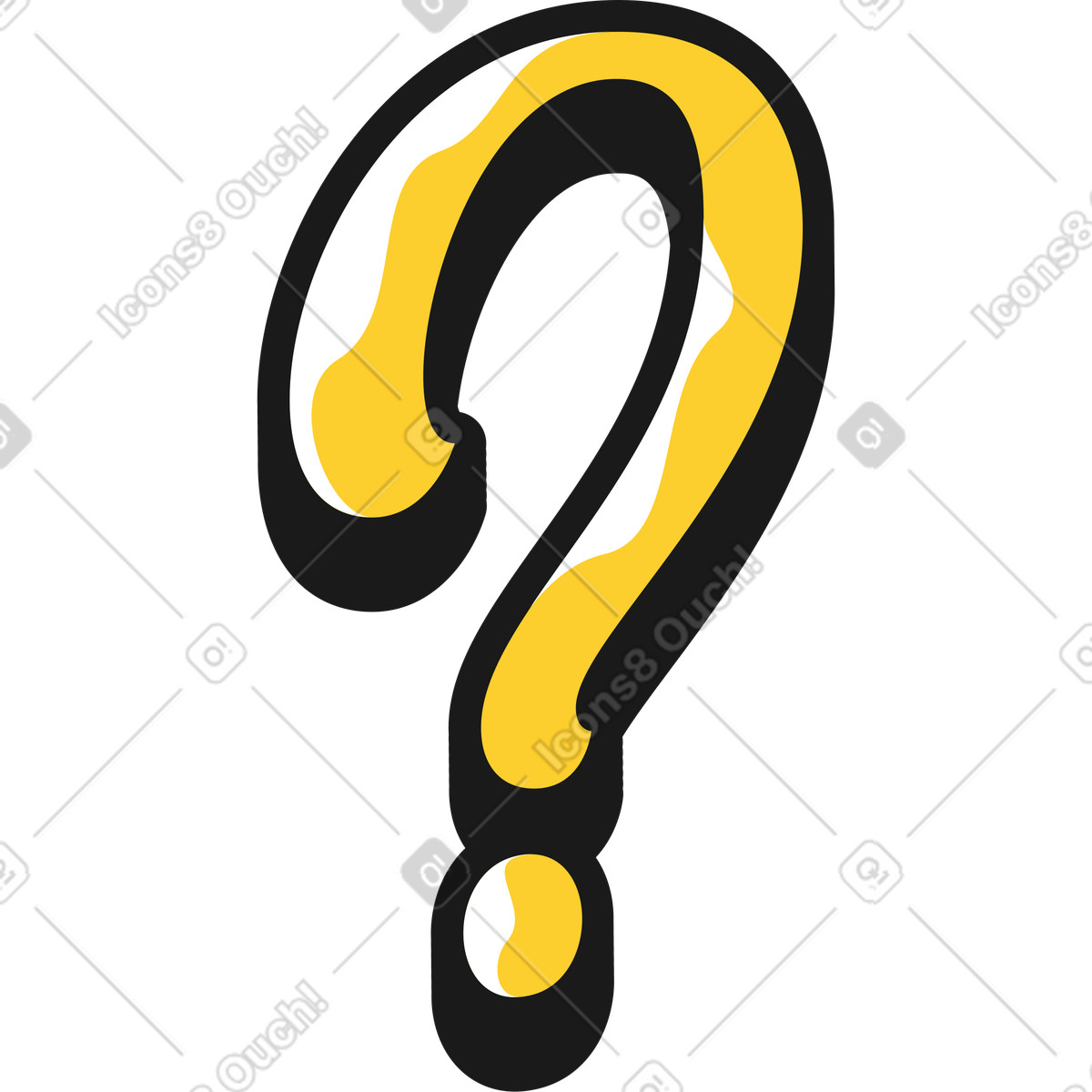 下载 Taxi 风格的 刻字问号 插画，支持 PNG、SVG 格式