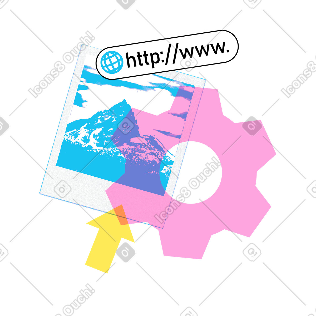 Web development as career choice in IT sphere illustration in PNG, SVG