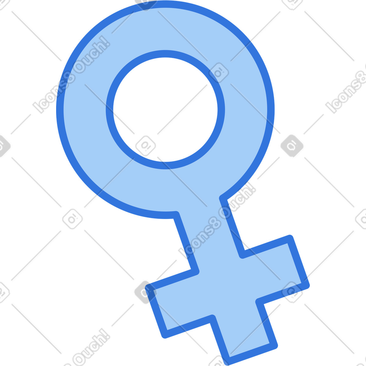 Female sign illustration in Sky style download in PNG, SVG