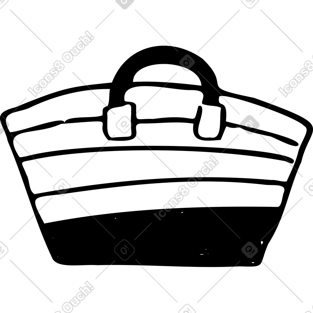 下载 Marks 风格的 沙滩包 插画，支持 PNG、SVG 格式