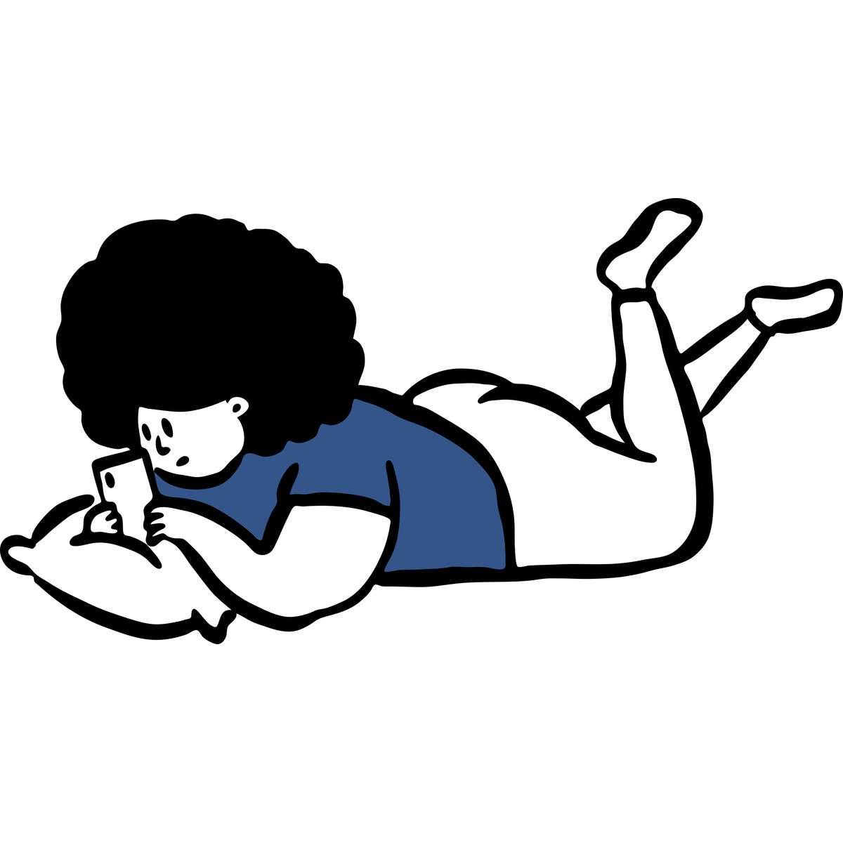 Chilling with smartphone illustration chill clipart image collection in PNG