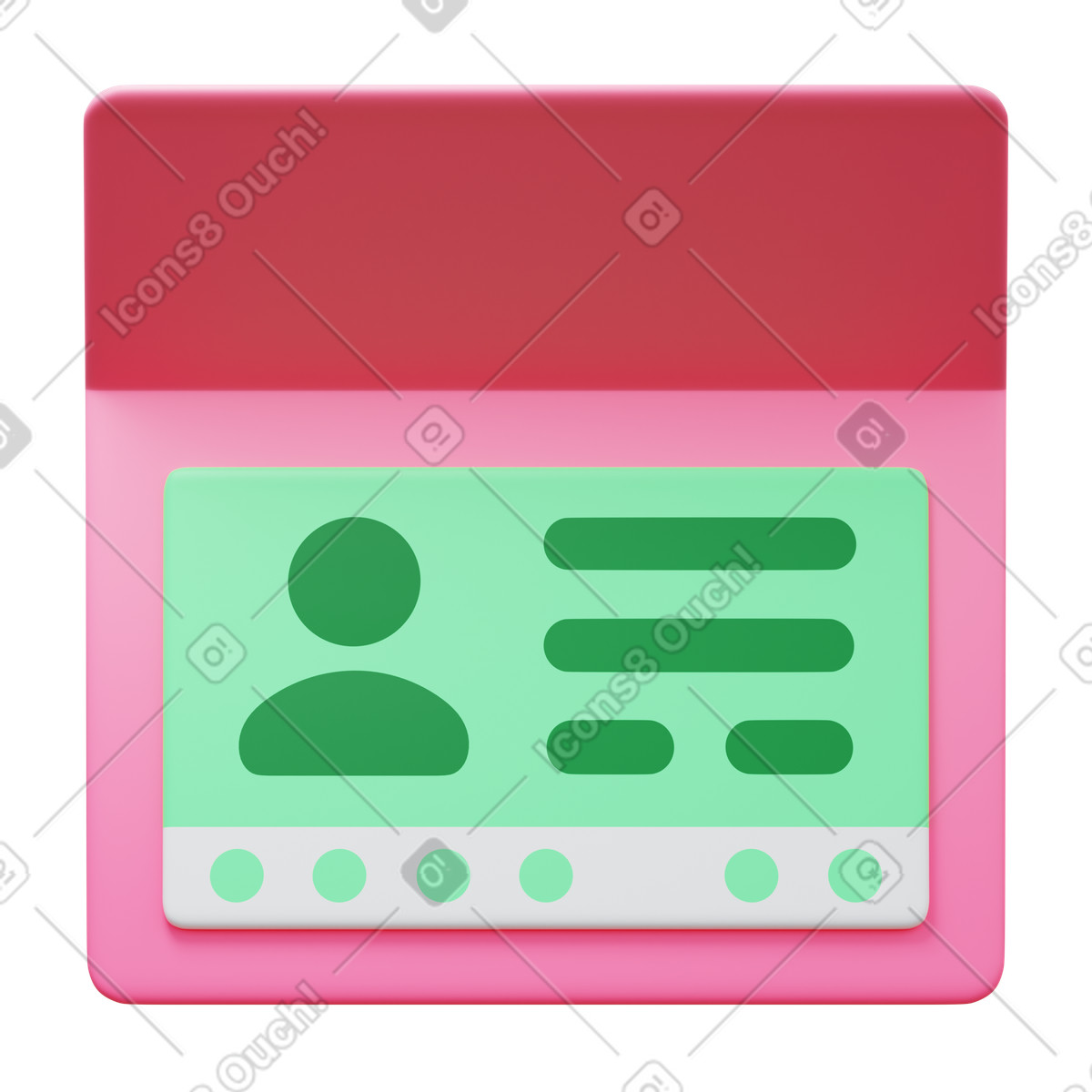 Passport with visa illustrazione in stile 3D Fluency scarica in PNG, SVG
