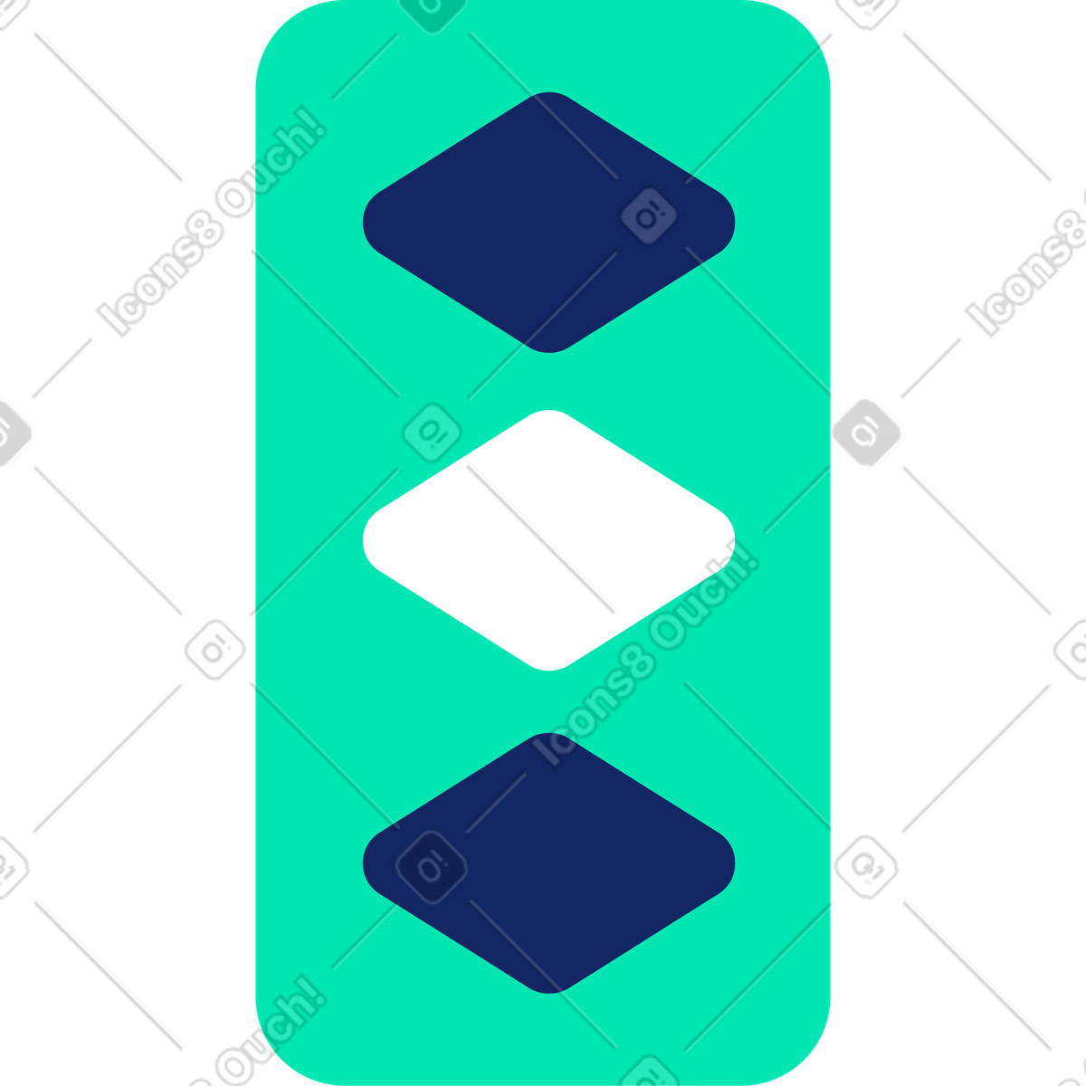 Rhombus ornament illustration in PNG, SVG