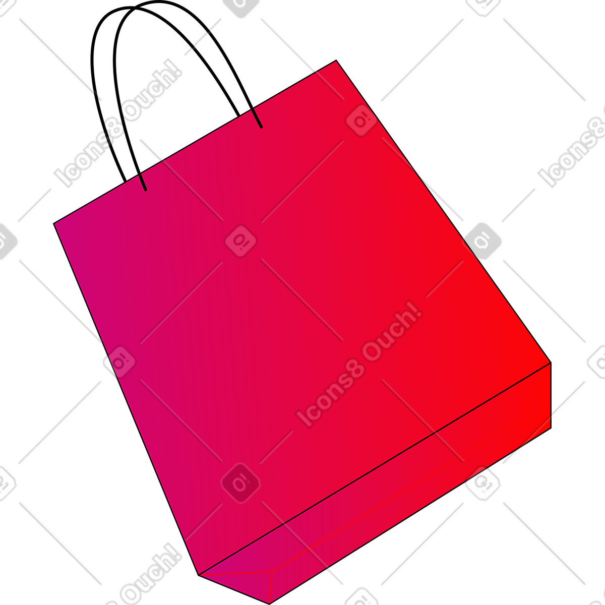 Pop スタイルの 紙袋 のイラストをPNG、SVG形式でダウンロード