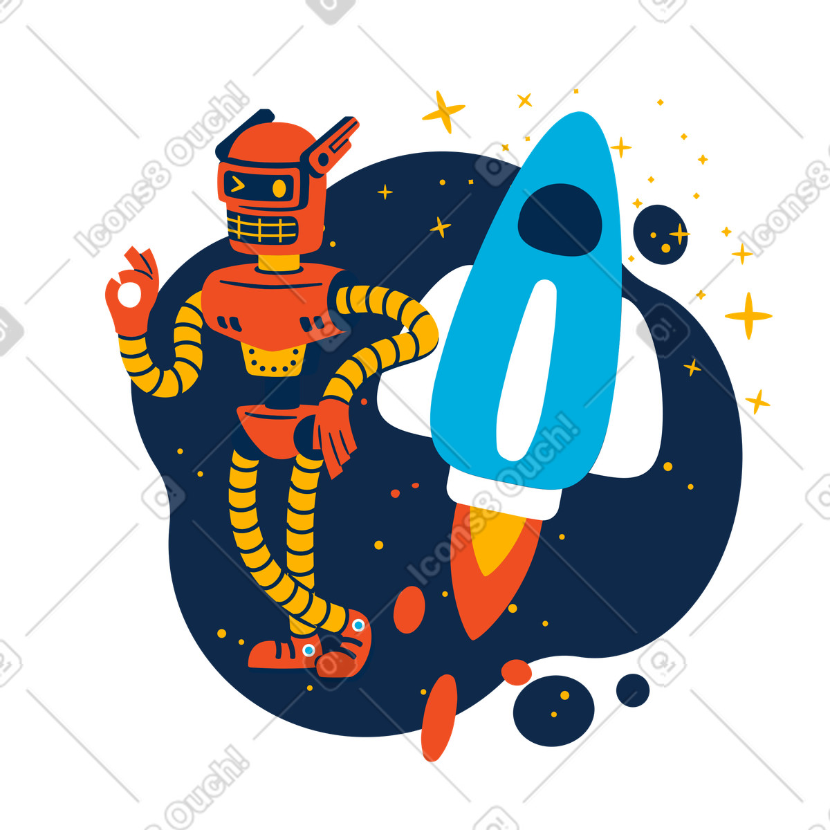 Start-up support illustration in PNG, SVG