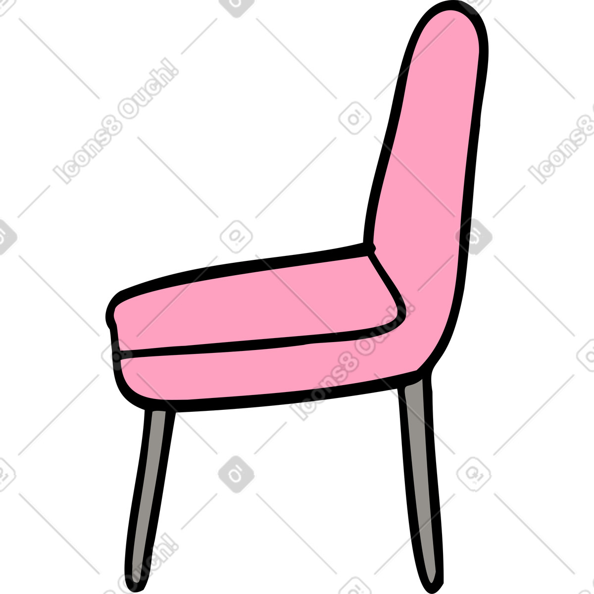 Illustration Chaise dans le style Comic à télécharger aux formats PNG, SVG