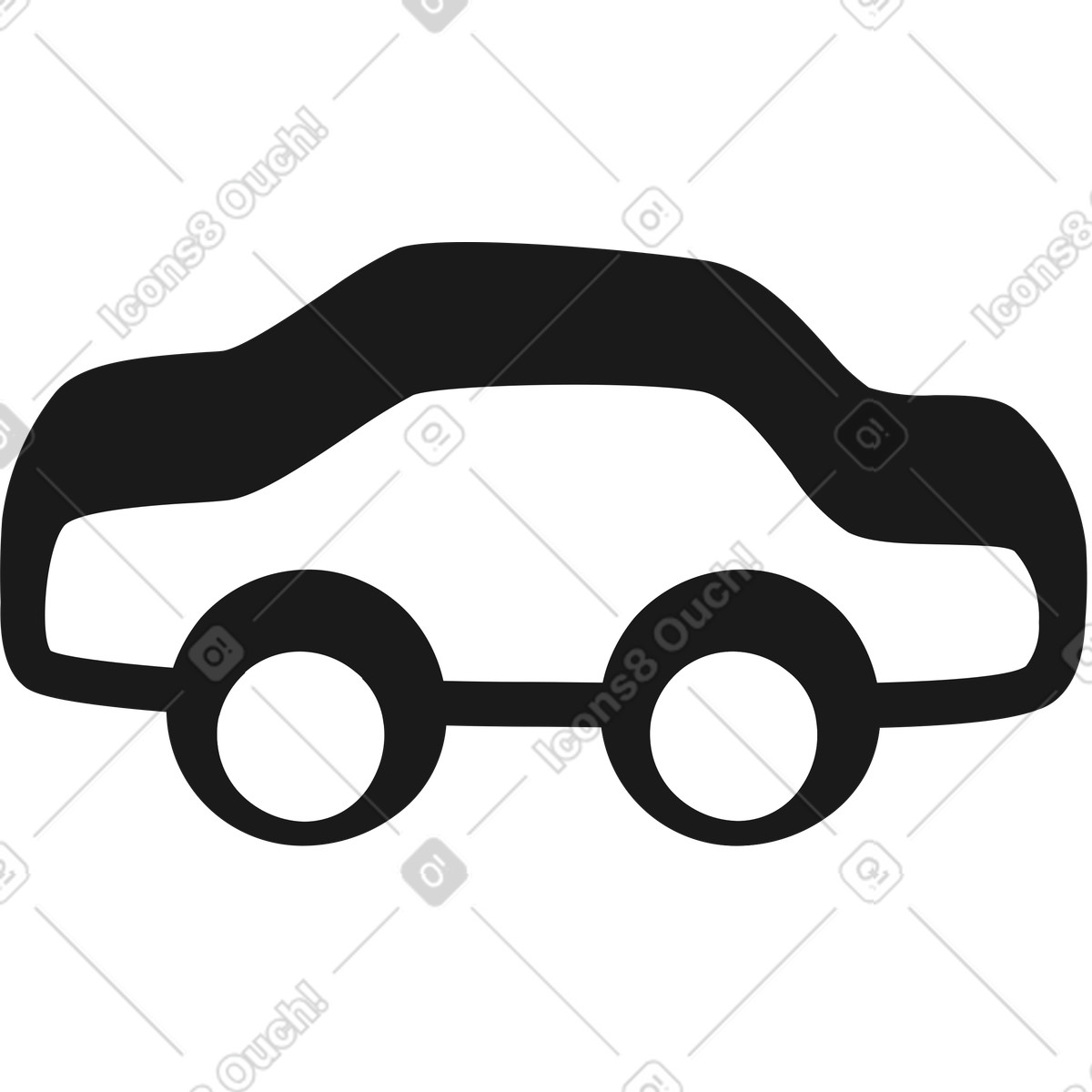 Taxi 스타일의 Toycar 일러스트레이션 PNG, SVG 다운로드