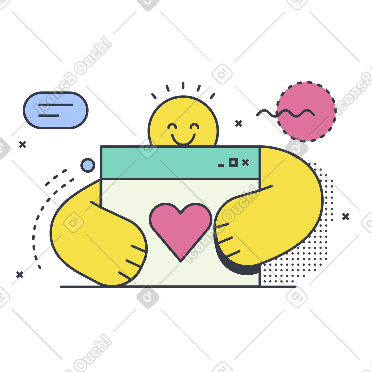 Abstract 스타일의 Appreciation and emotional support, Customer loyalty community building 일러스트레이션 PNG, SVG 다운로드