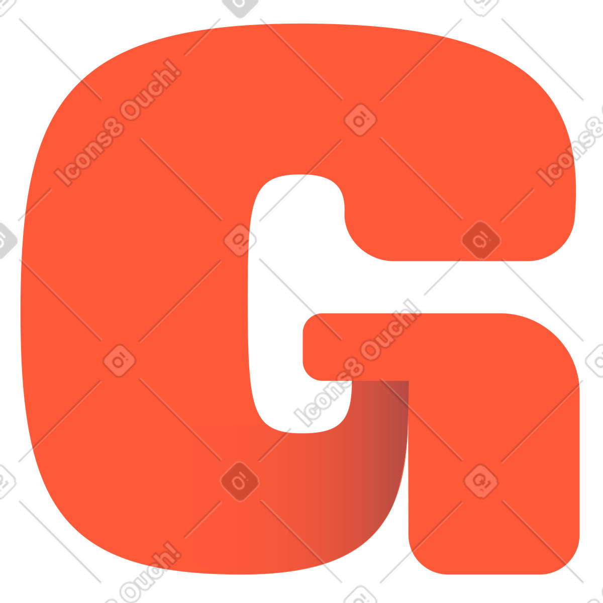 Ilustração de Letra g em no estilo Beam para baixar em PNG, SVG