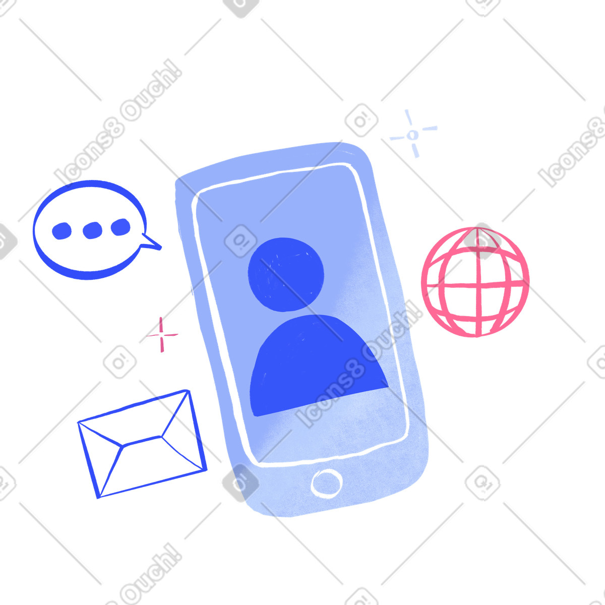 Ilustração de Gerenciamento mídias sociais em no estilo Quirky para baixar em PNG, SVG
