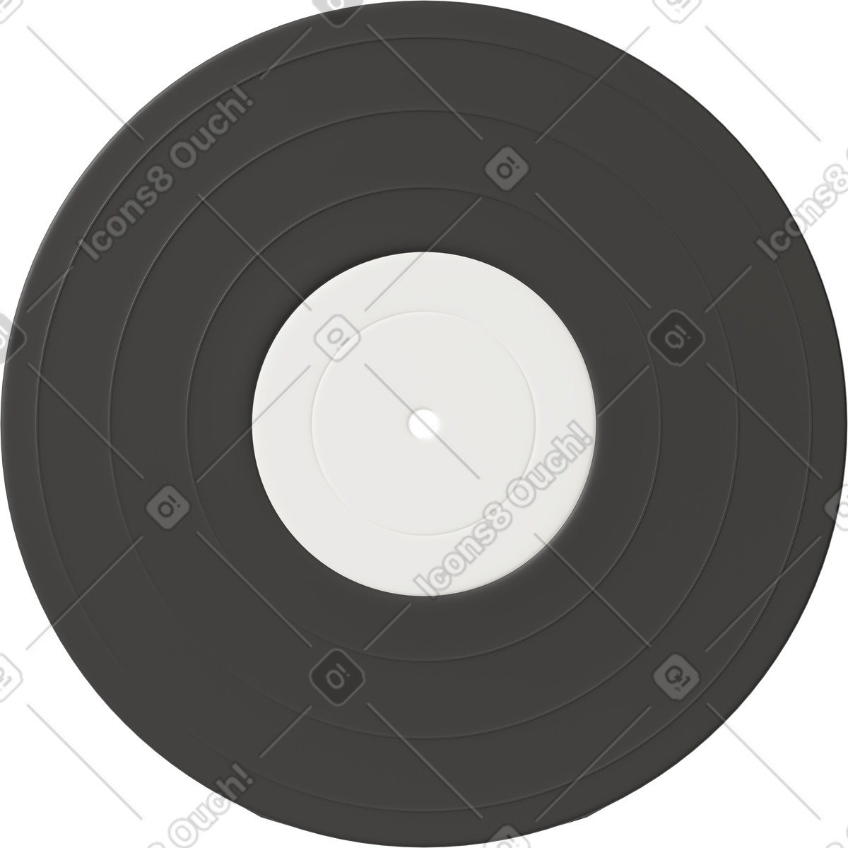 Иллюстрация White vinyl record в стиле 3D Casual life — скачать в форматах PNG, SVG