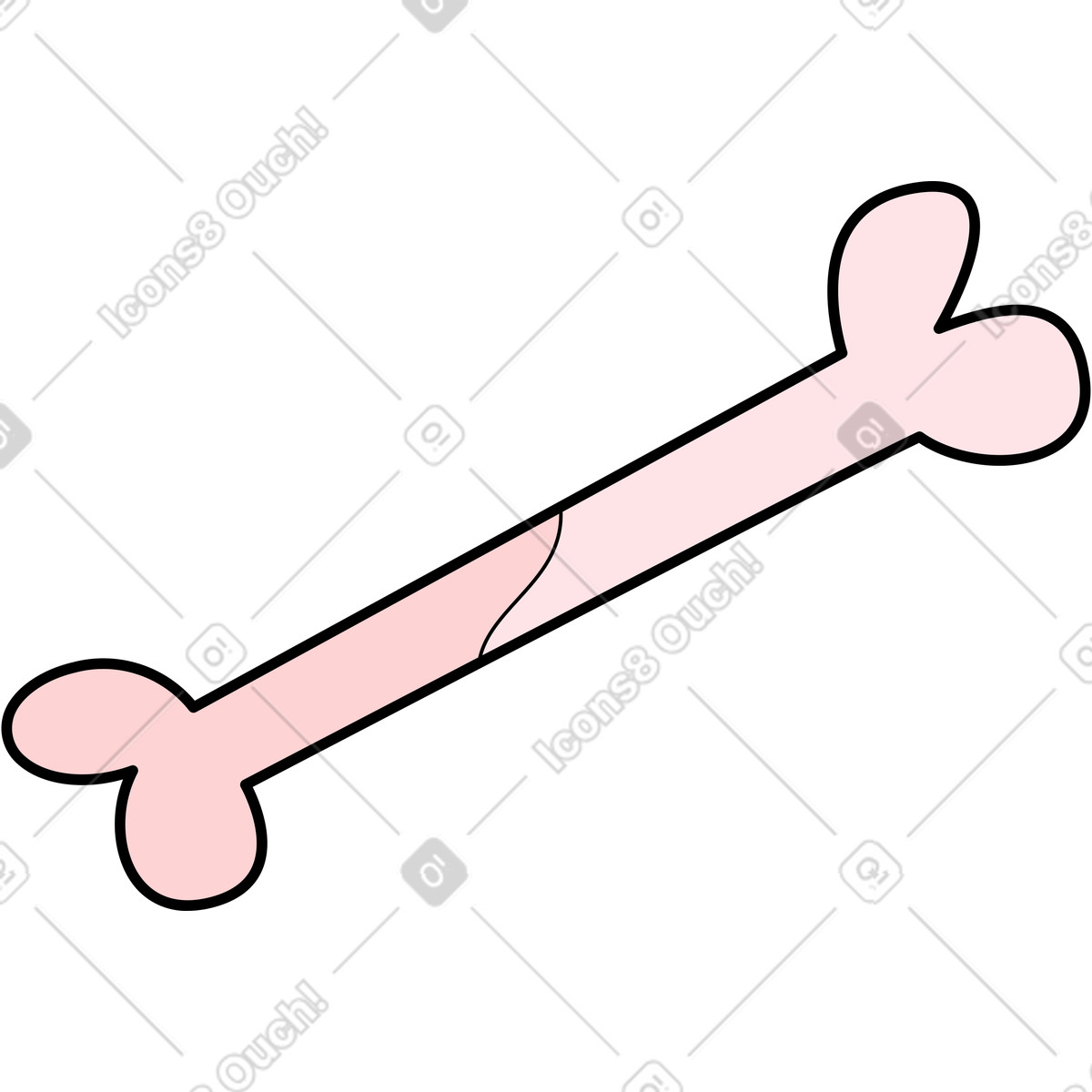 Ilustración Hueso en estilo Surr a descargar en PNG y SVG