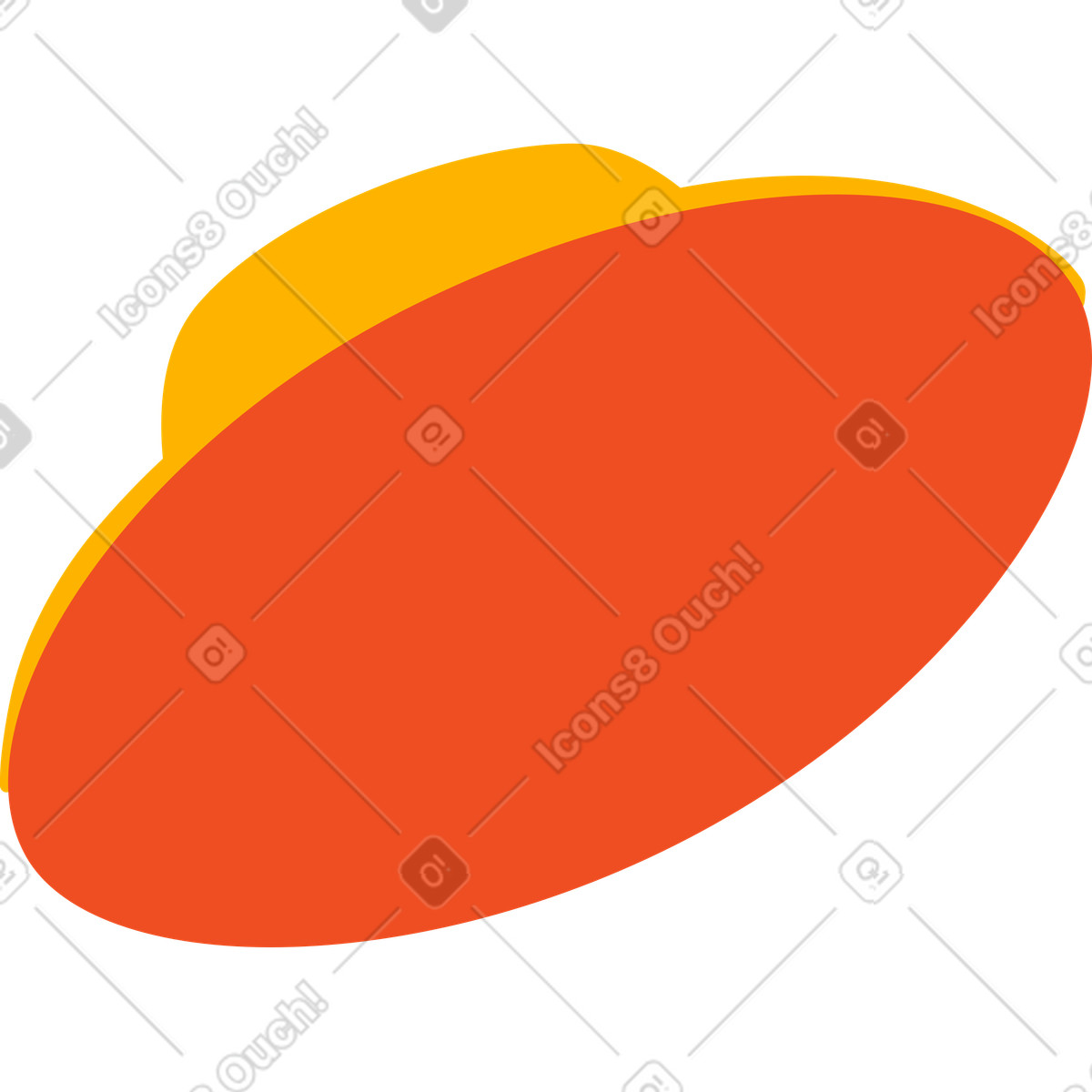 Ilustração de Chapéu palha em no estilo Flame para baixar em PNG, SVG