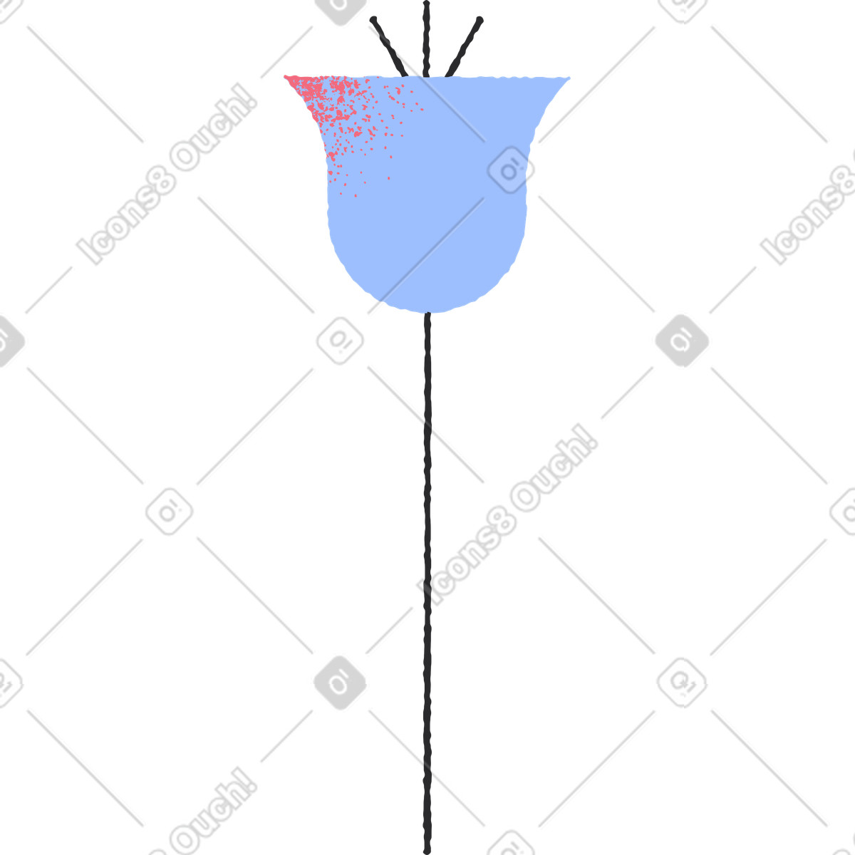 Ilustración Tulipán en estilo Pablo a descargar en PNG y SVG