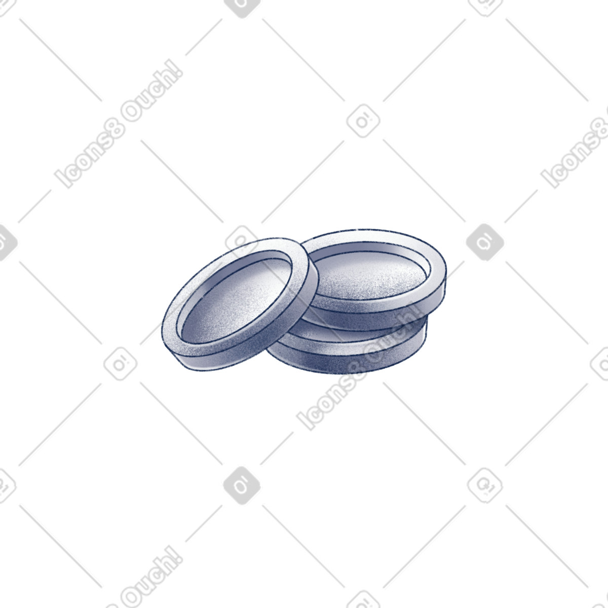 Stack of coins-Illustration im Haze-Stil als Download in PNG, SVG