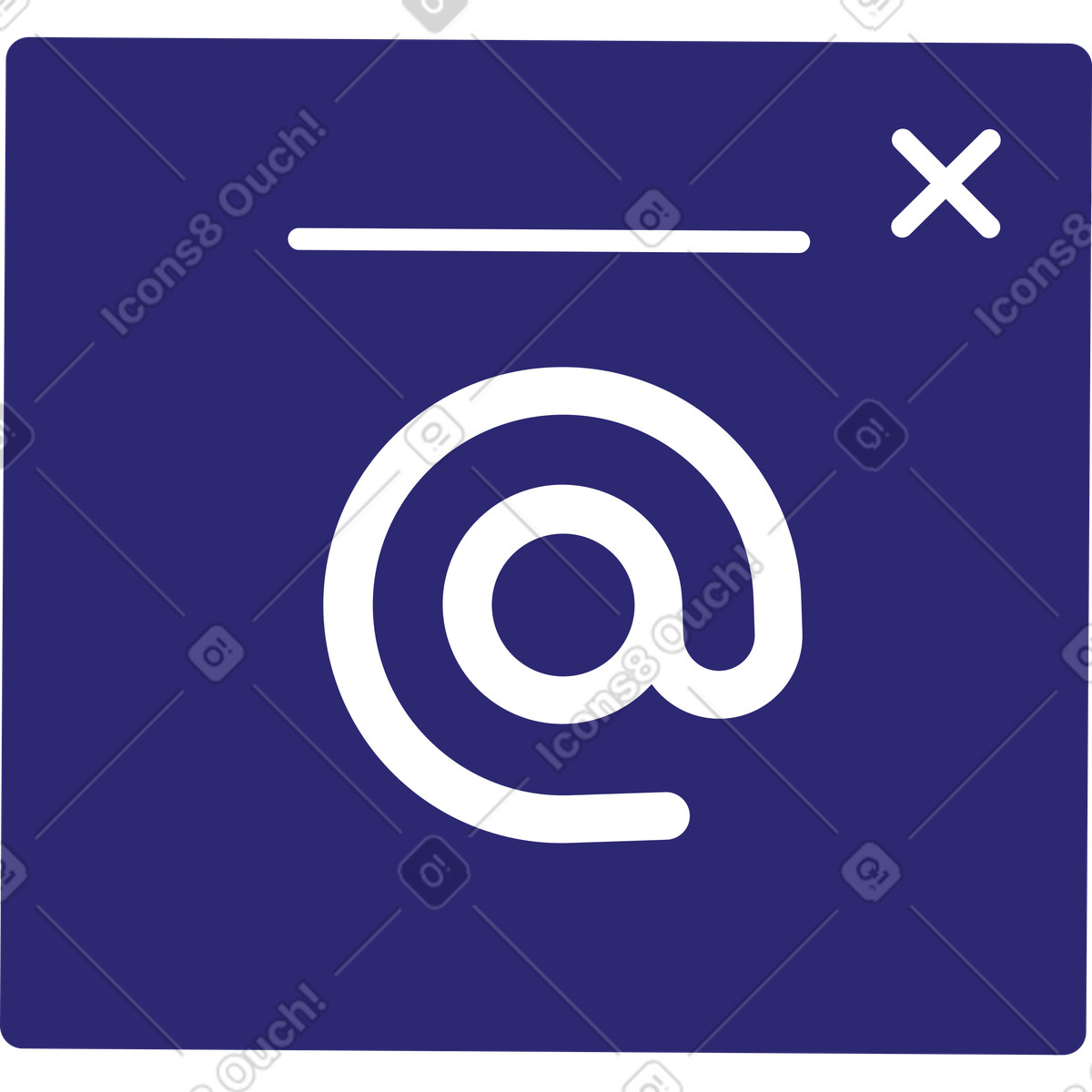 Window with e-mail illustration in Cut style download in PNG, SVG