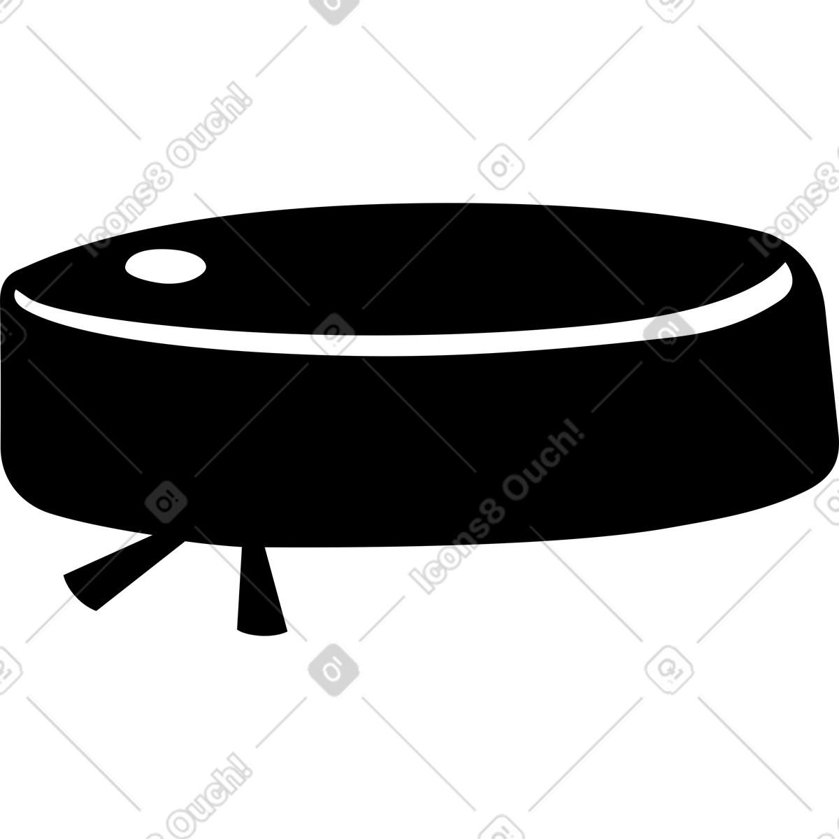 Illustration Aspirateur robot dans le style Journal à télécharger aux formats PNG, SVG