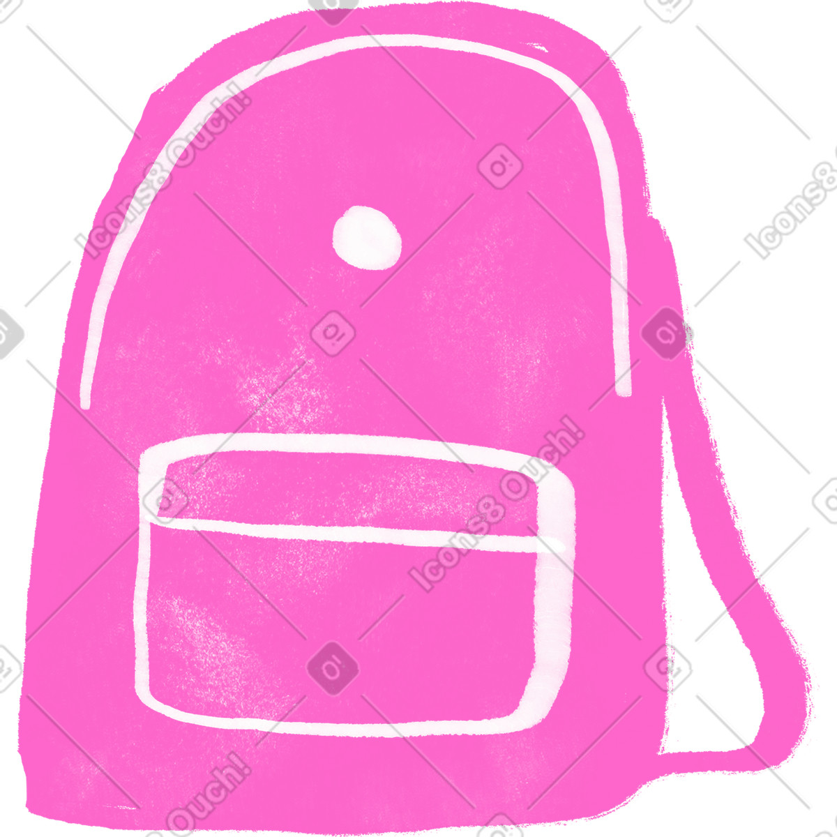 Ilustración Pink backpack en estilo Inky a descargar en PNG y SVG