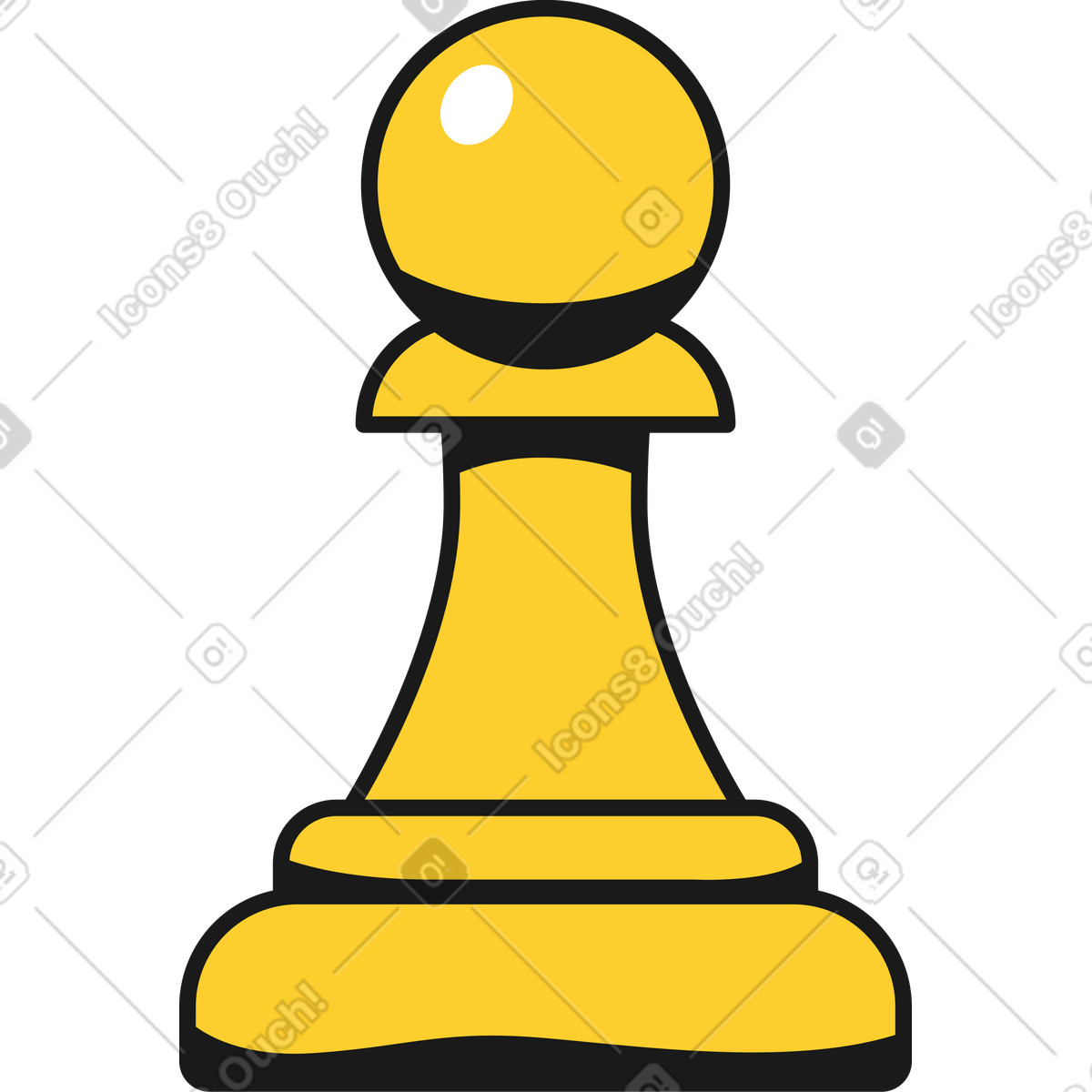 Pezzo degli scacchi illustrazione in stile Taxi scarica in PNG, SVG