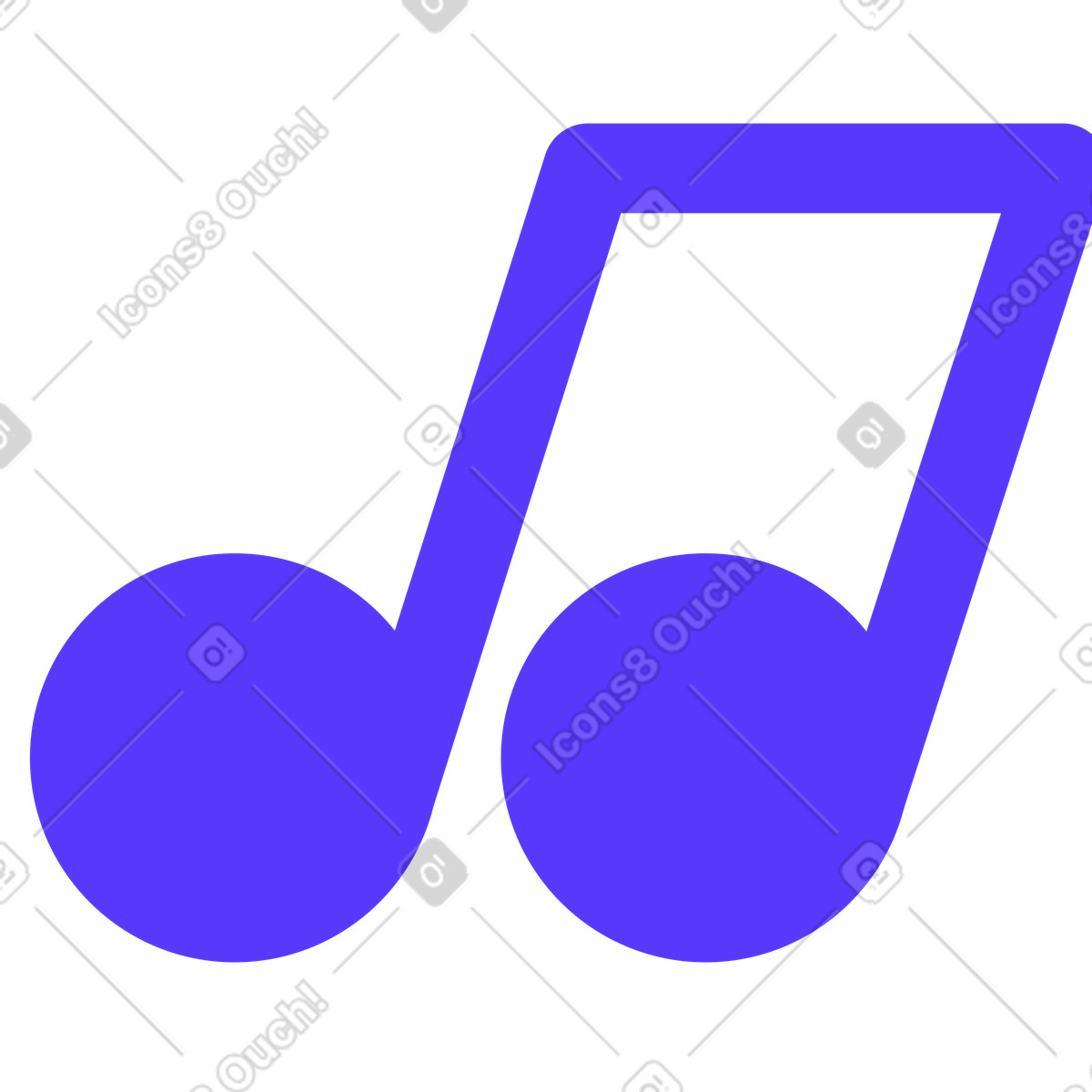 Ilustración Nota musical en estilo Pablita a descargar en PNG y SVG
