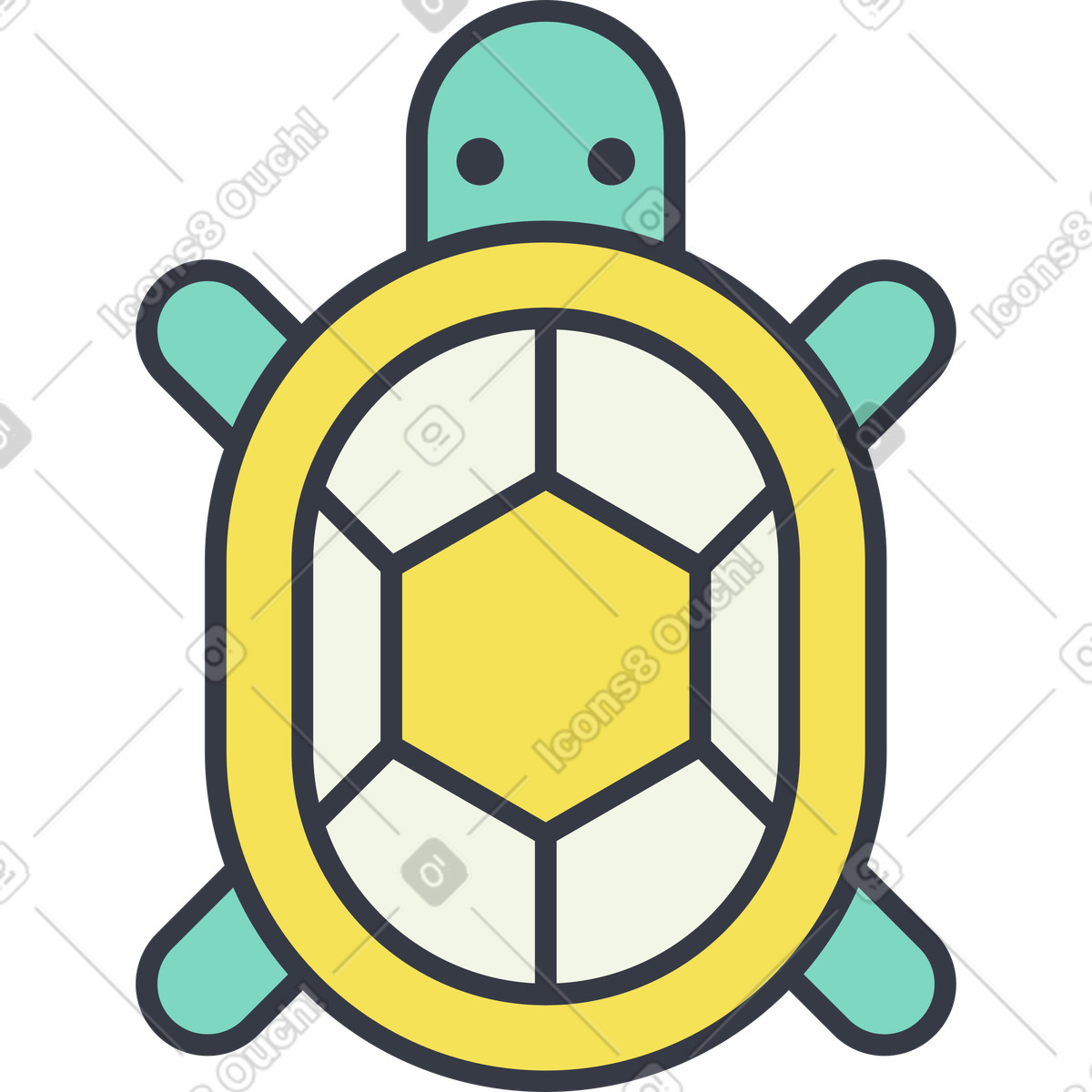Turtle illustration in Abstract style download in PNG, SVG