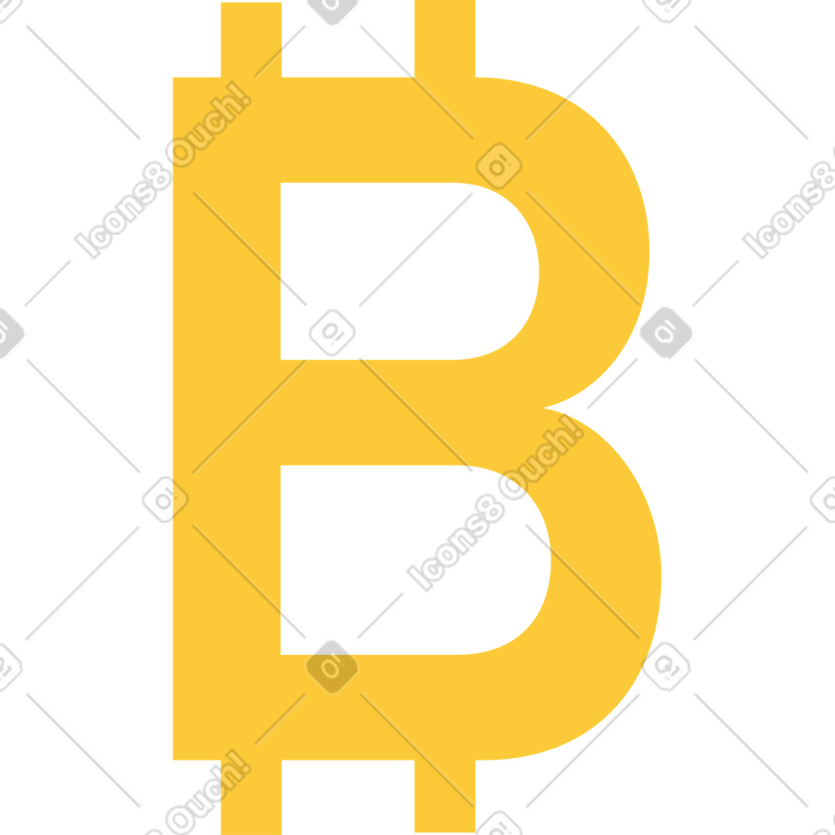 Bitcoin-Illustration im Juicy-Stil als Download in PNG, SVG