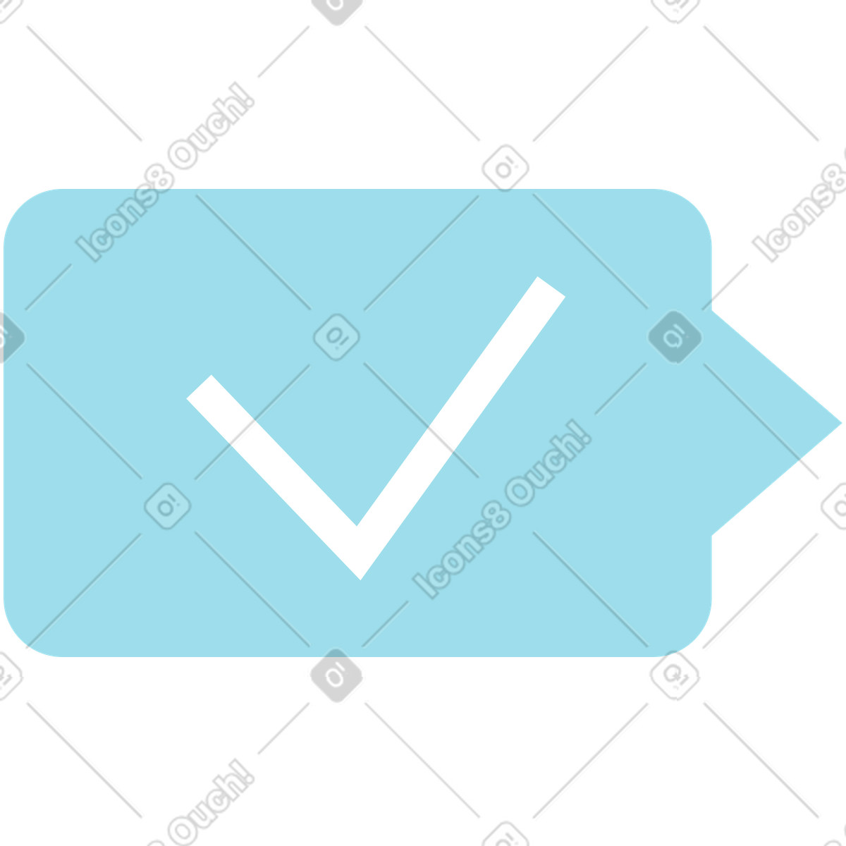 Daily 스타일의 확인 표시가 있는 말풍선 일러스트레이션 PNG, SVG 다운로드