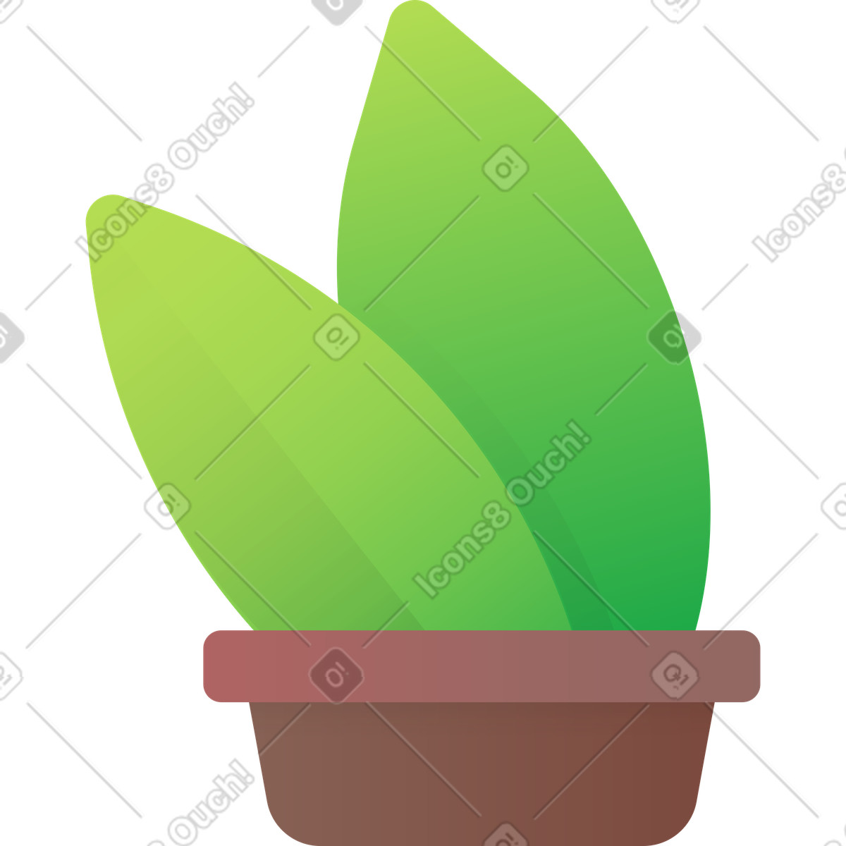Ilustración Green plant en estilo Hugo a descargar en PNG y SVG