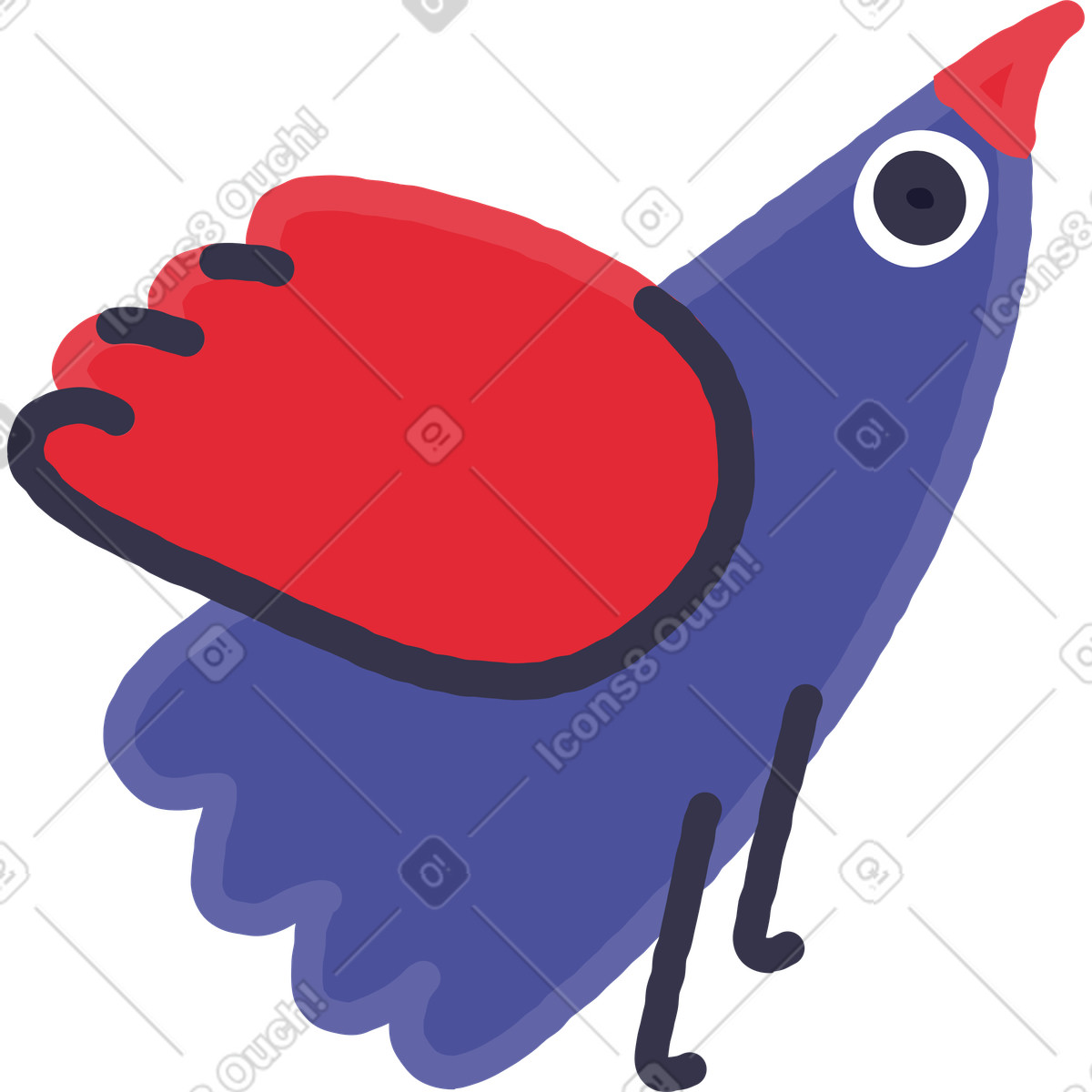 Ilustração de 鸟 em no estilo Stripy para baixar em PNG, SVG