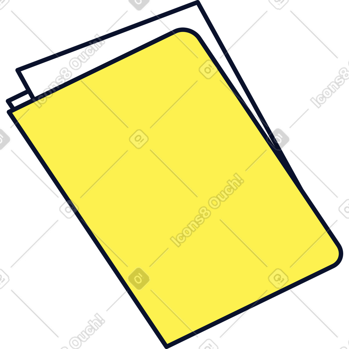 Ilustração de Pasta com papel em no estilo Flexy para baixar em PNG, SVG