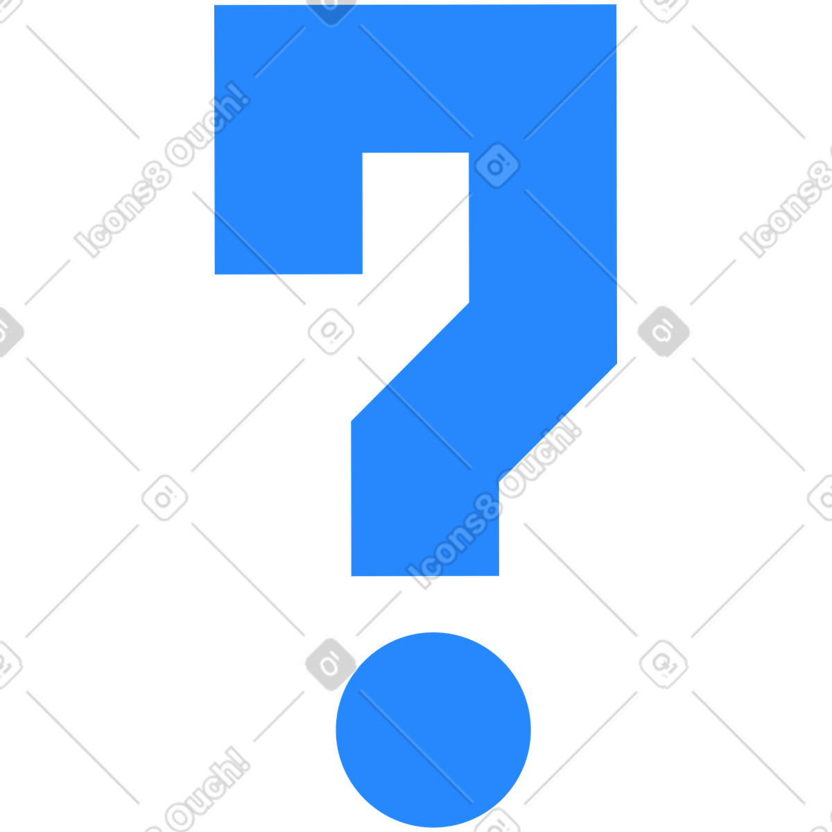 Fragezeichen-Illustration im Urban-Stil als Download in PNG, SVG